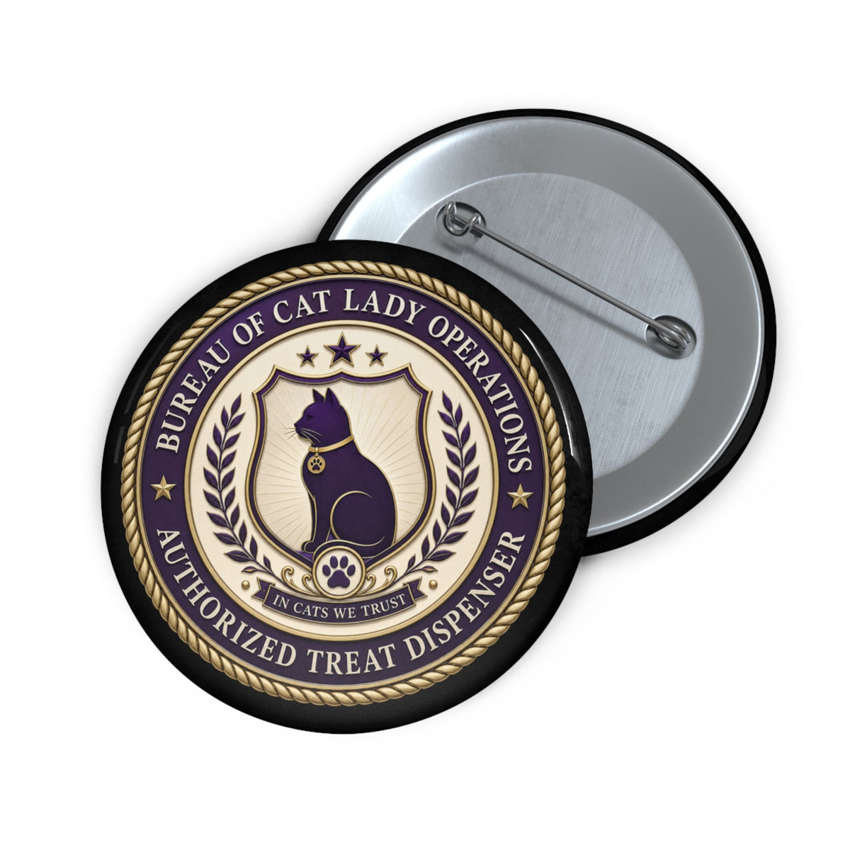 Bureau of Cat Lady Operations Pinback Button - Buttons, Pinback - EpiAl's Shop