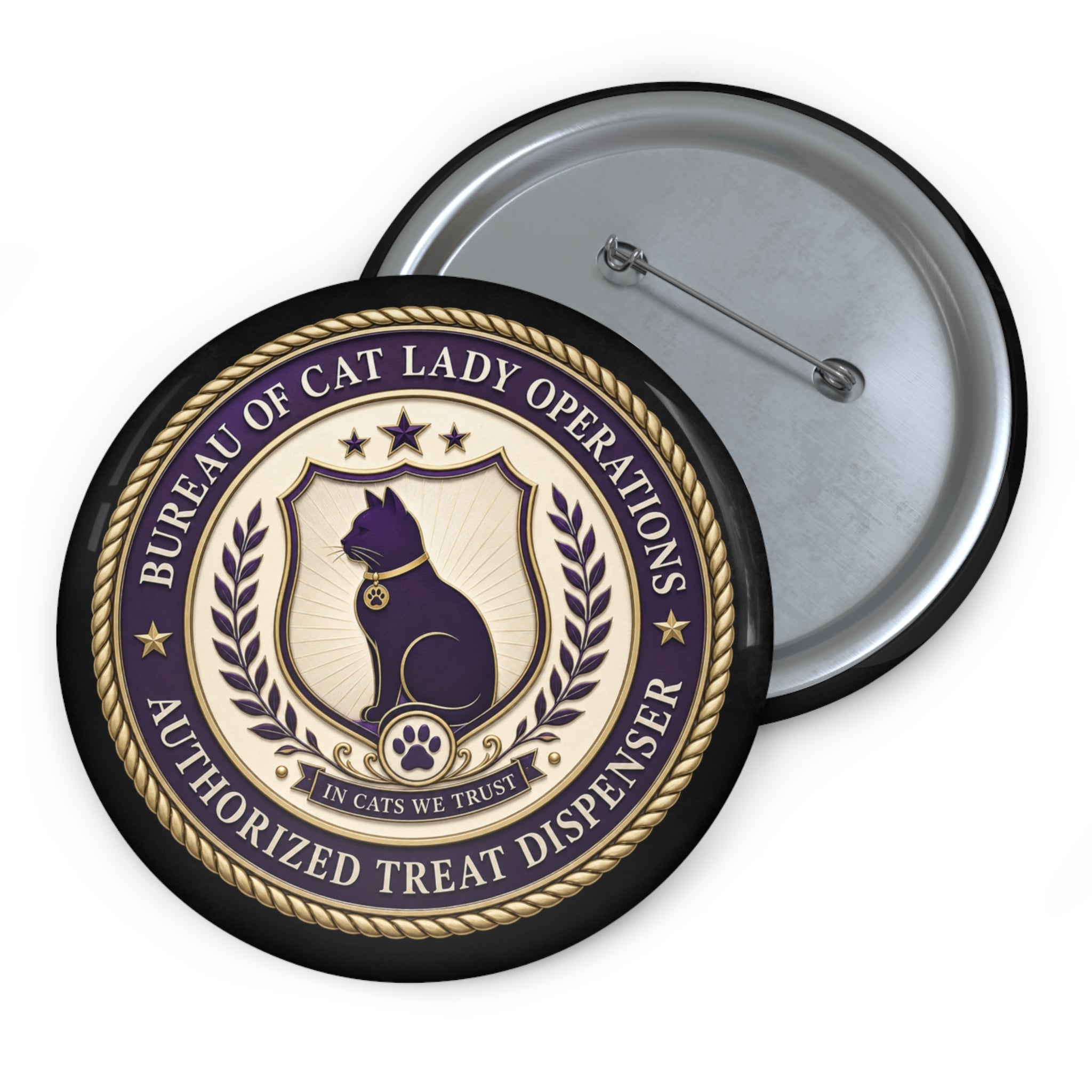 Bureau of Cat Lady Operations Pinback Button - Buttons, Pinback - EpiAl's Shop