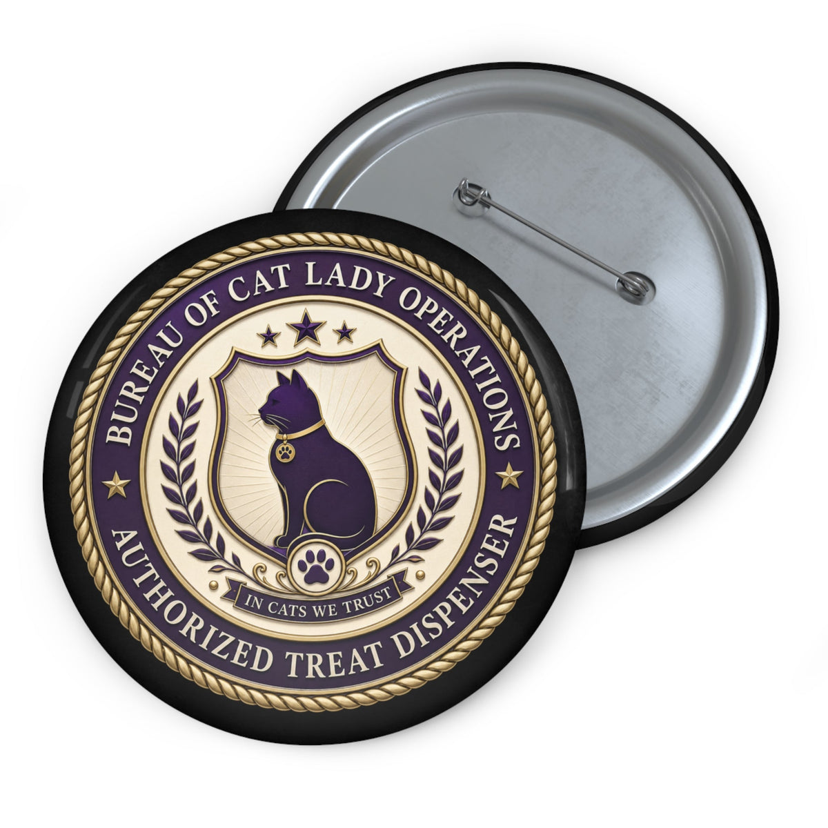 Bureau of Cat Lady Operations Pinback Button - Buttons, Pinback - EpiAl's Shop
