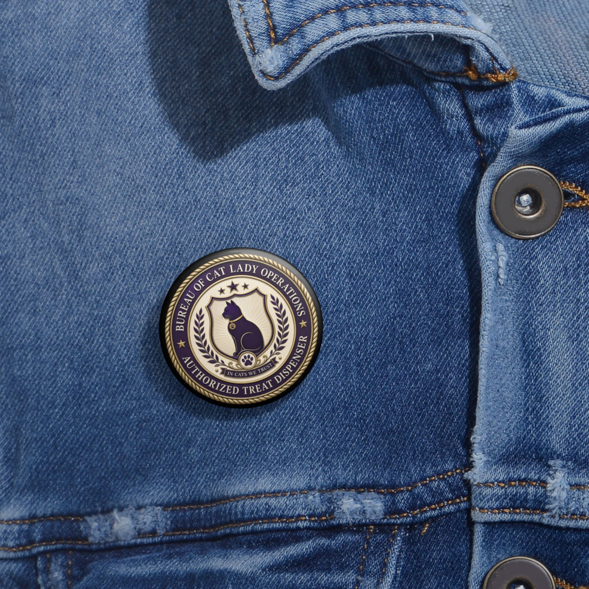 Bureau of Cat Lady Operations Pinback Button - Buttons, Pinback - EpiAl's Shop