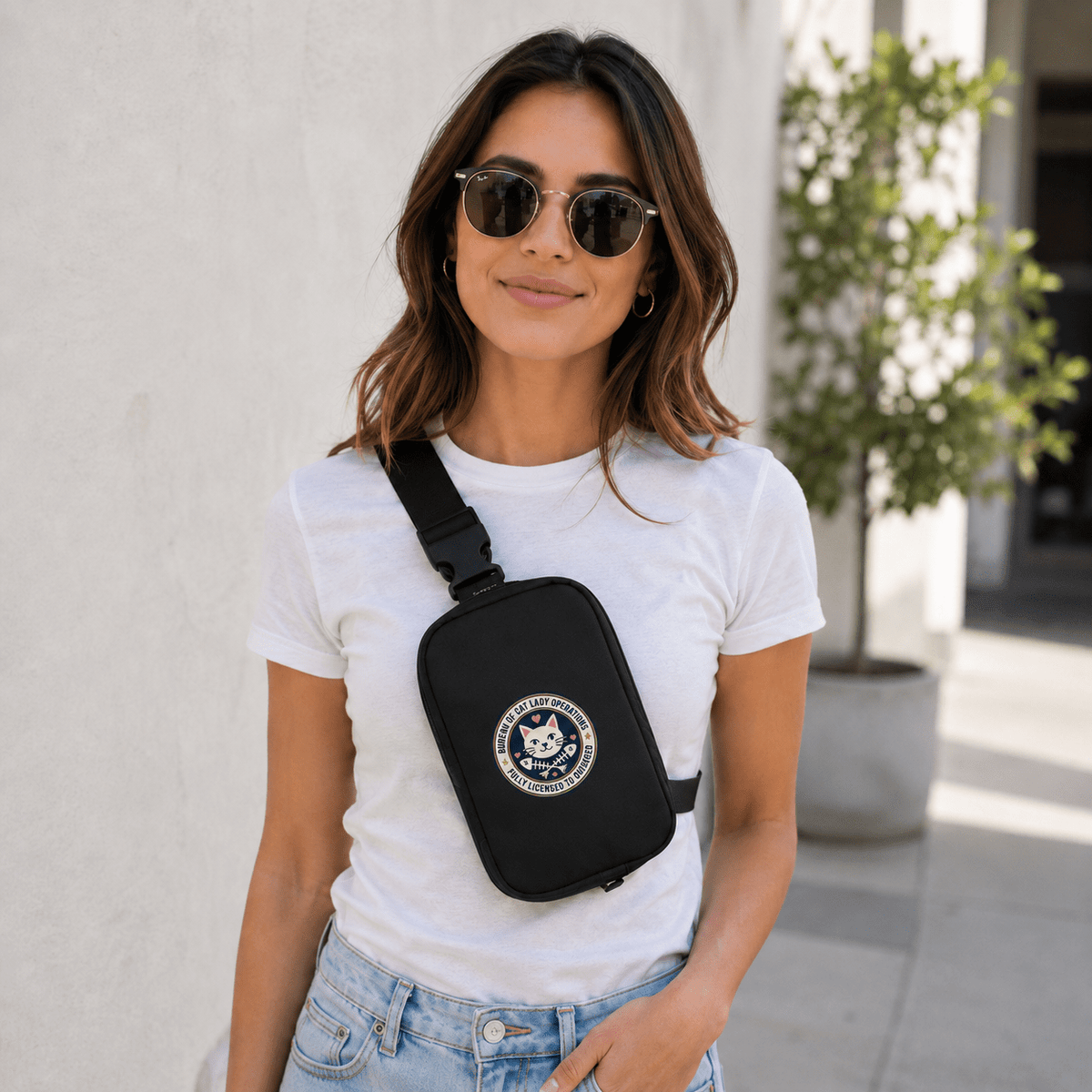 Bureau of Cat Lady Operations Sling Bag – Fully Licensed to Overfeed - Bags, Cross Body - EpiAl's Shop
