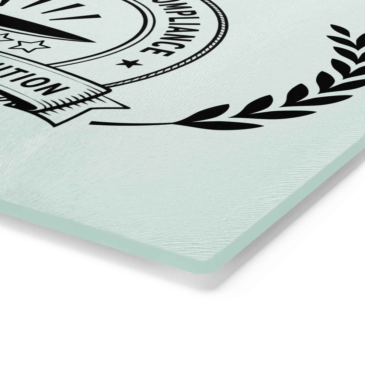 Bureau of Culinary Compliance Cutting Board – “Proceed With Caution” Glass Board - Boards & Trays, Cutting - EpiAl's Shop