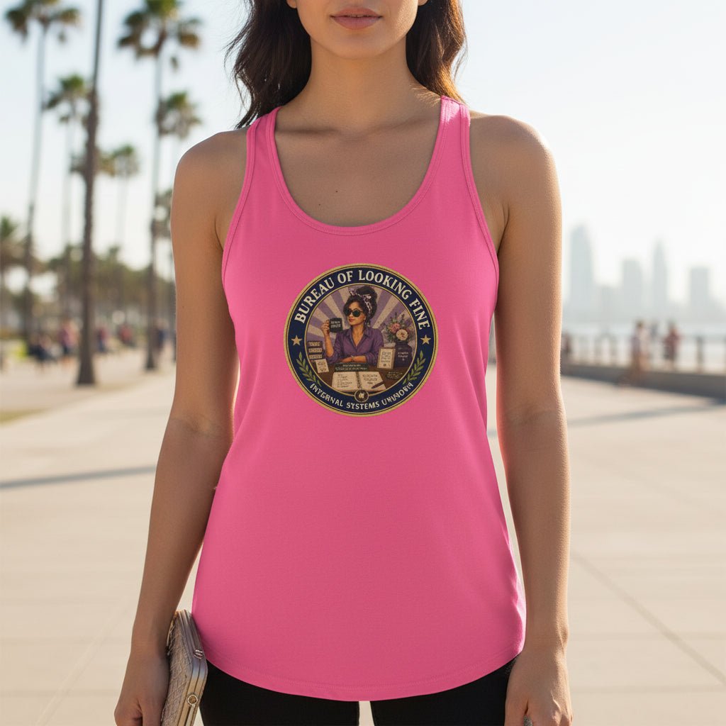 Bureau of Looking Fine Women's Racerback Tank Top – Internal Systems Unknown - Clothing, Women, T-Shirts, Sleeveless Tanks - EpiAl's Shop