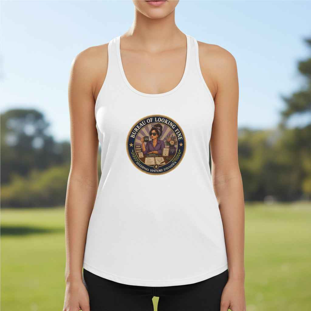 Bureau of Looking Fine Women's Racerback Tank Top – Internal Systems Unknown - Clothing, Women, T-Shirts, Sleeveless Tanks - EpiAl's Shop