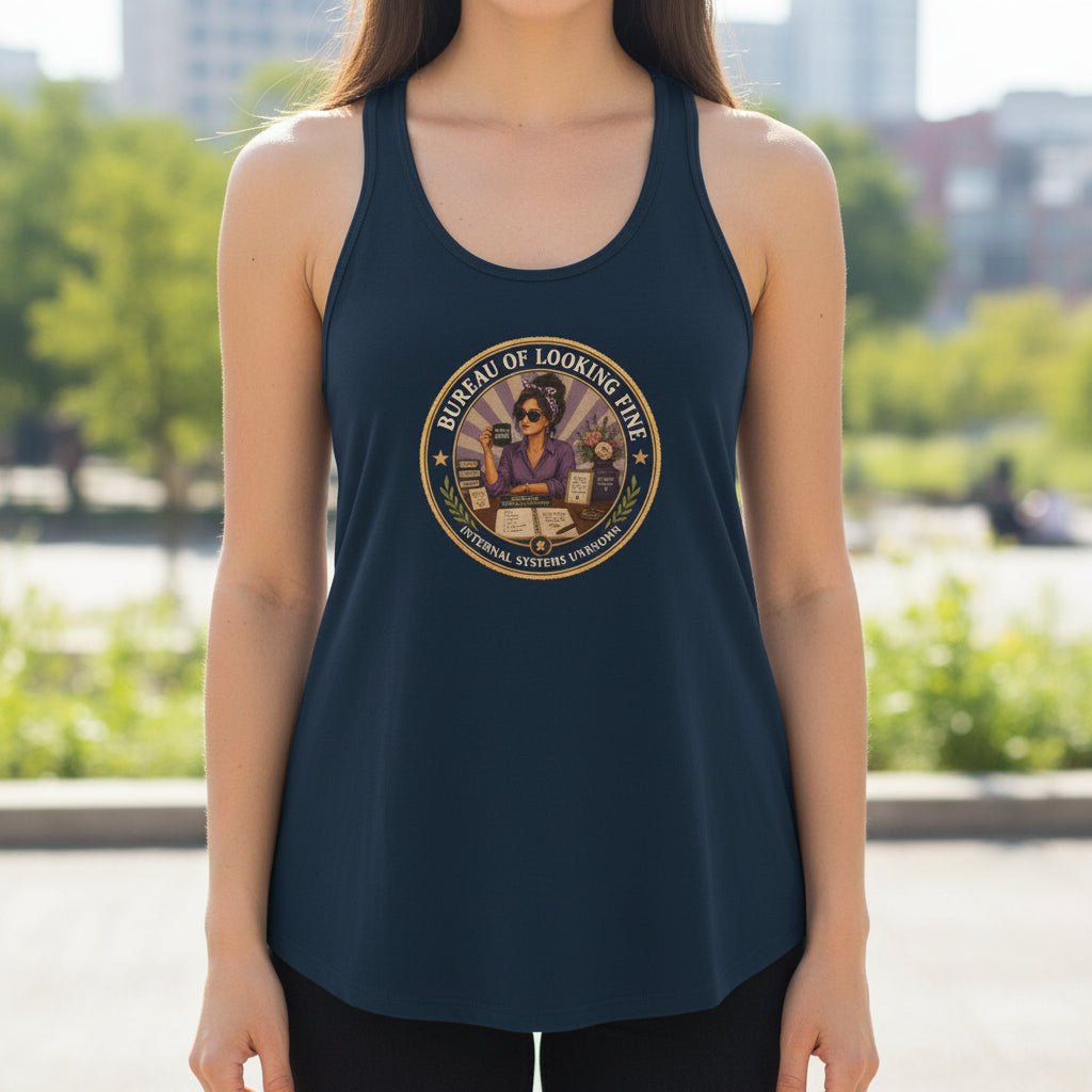 Bureau of Looking Fine Women's Racerback Tank Top – Internal Systems Unknown - Clothing, Women, T-Shirts, Sleeveless Tanks - EpiAl's Shop