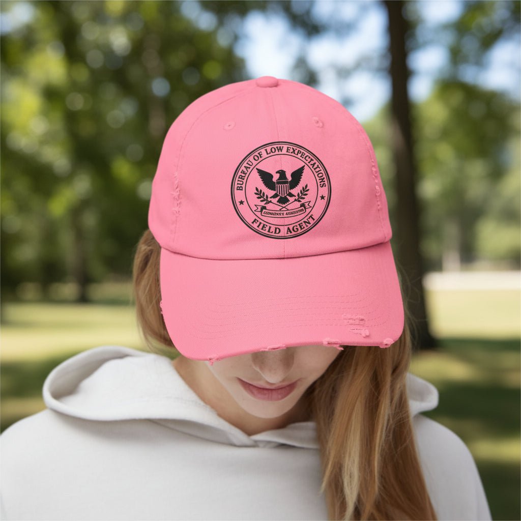 Bureau of Low Expectations Field Agent Distressed Dad Hat - Hats, Baseball & Trucker - EpiAl's Shop