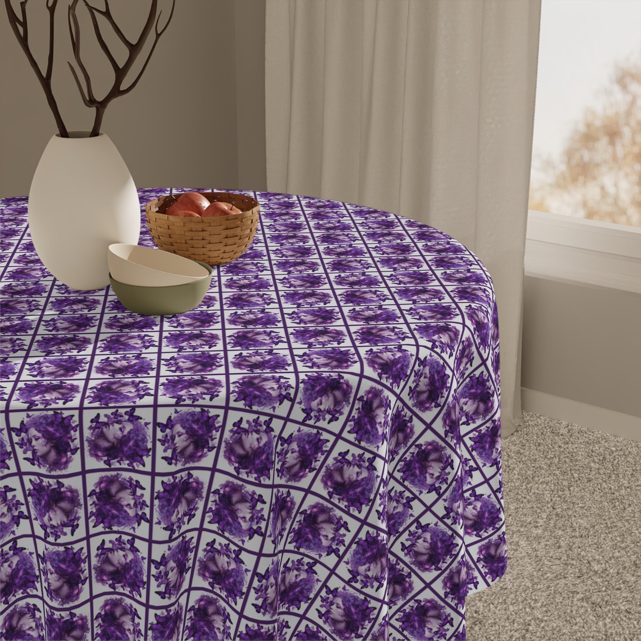 Butterfly Brain Epilepsy Awareness Tablecloth - Decor, Dining, Table Decor - EpiAl's Shop