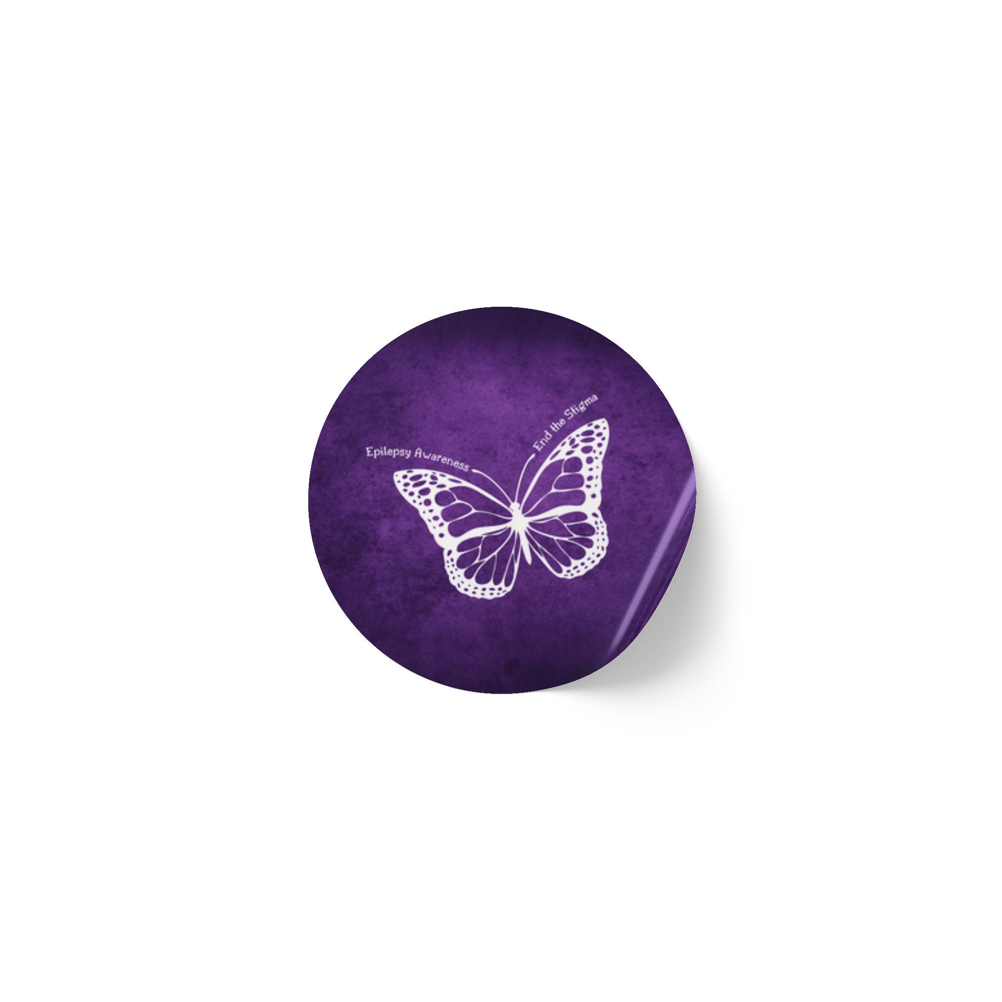 Butterfly Epilepsy Awareness Round Sticker Rolls - Paper Products, Stickers - EpiAl's Shop
