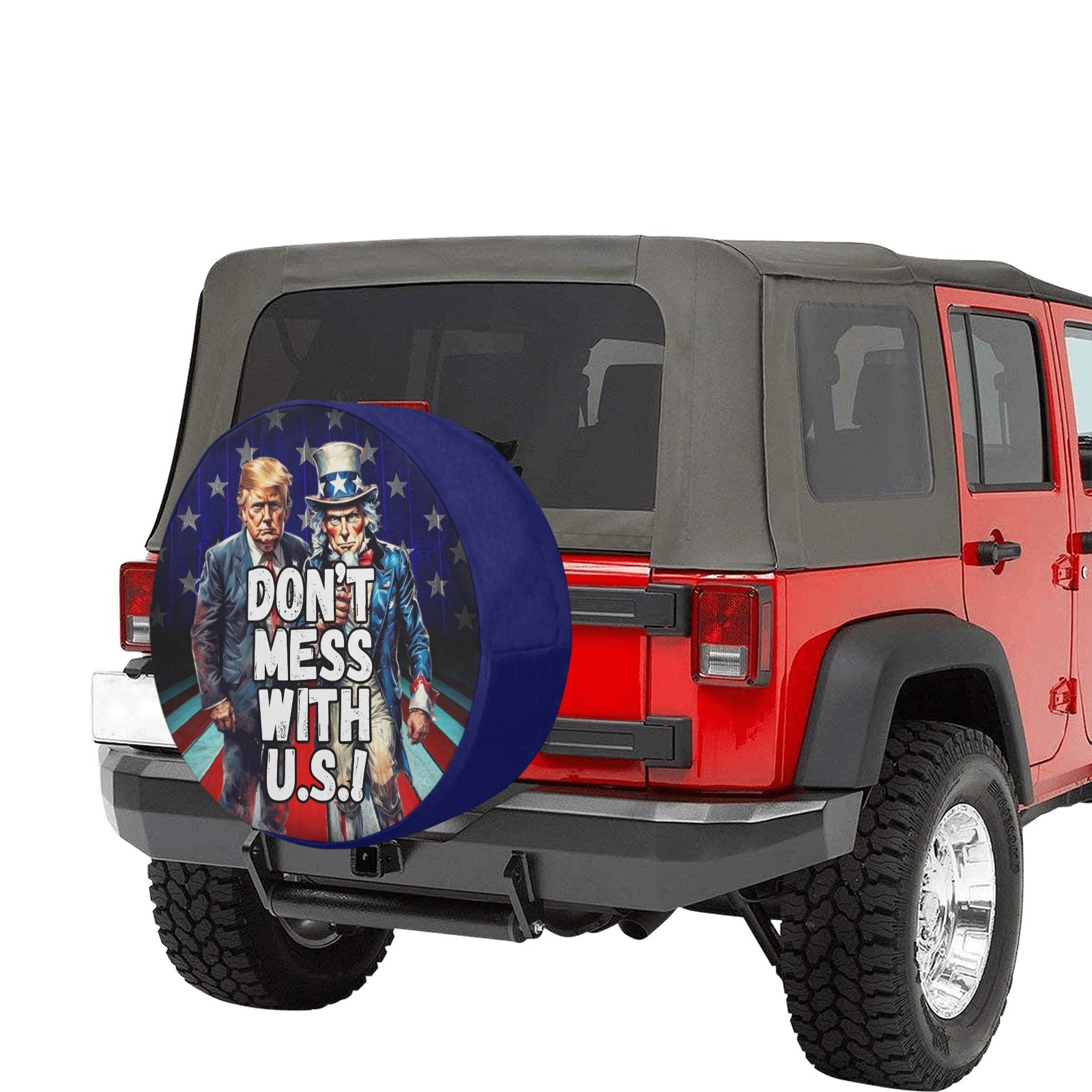 Don't Mess with U.S. Spare Tire Cover(Large)(17")