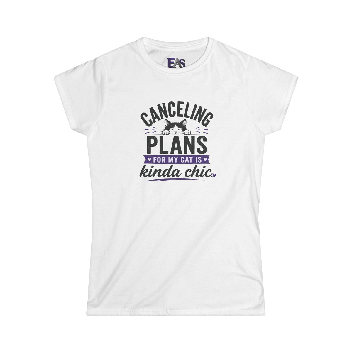 Canceling Plans for My Cat Is Kinda Chic Women’s T-Shirt - Clothing, Women, T-Shirts - EpiAl's Shop