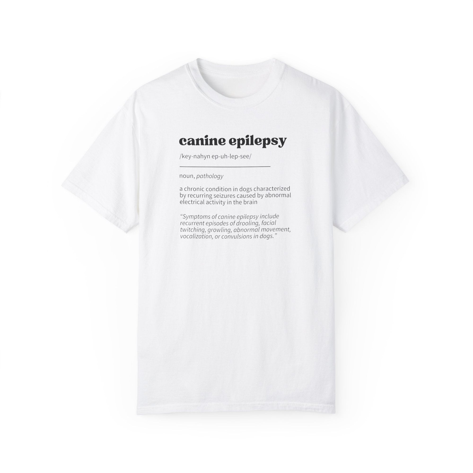 Canine Epilepsy Definition Unisex Garment - Dyed T - shirt - T - Shirt - Epileptic Al’s Shop