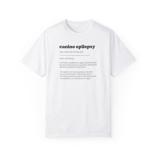 Canine Epilepsy Definition Unisex Garment - Dyed T - shirt - T - Shirt - Epileptic Al’s Shop