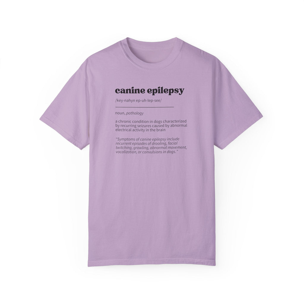 Canine Epilepsy Definition Unisex Garment - Dyed T - shirt - T - Shirt - Epileptic Al’s Shop
