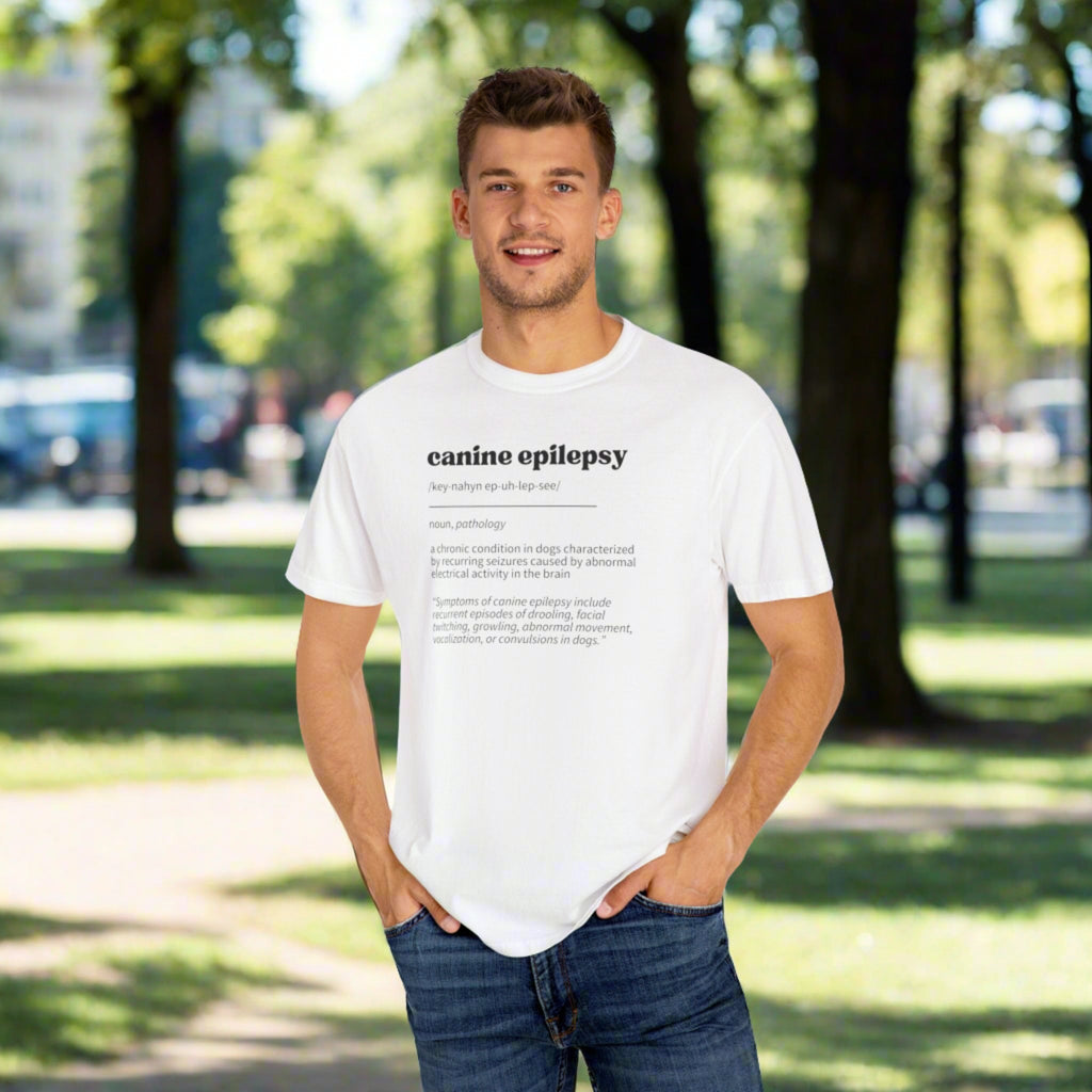 Canine Epilepsy Definition Unisex Garment - Dyed T - shirt - T - Shirt - Epileptic Al’s Shop