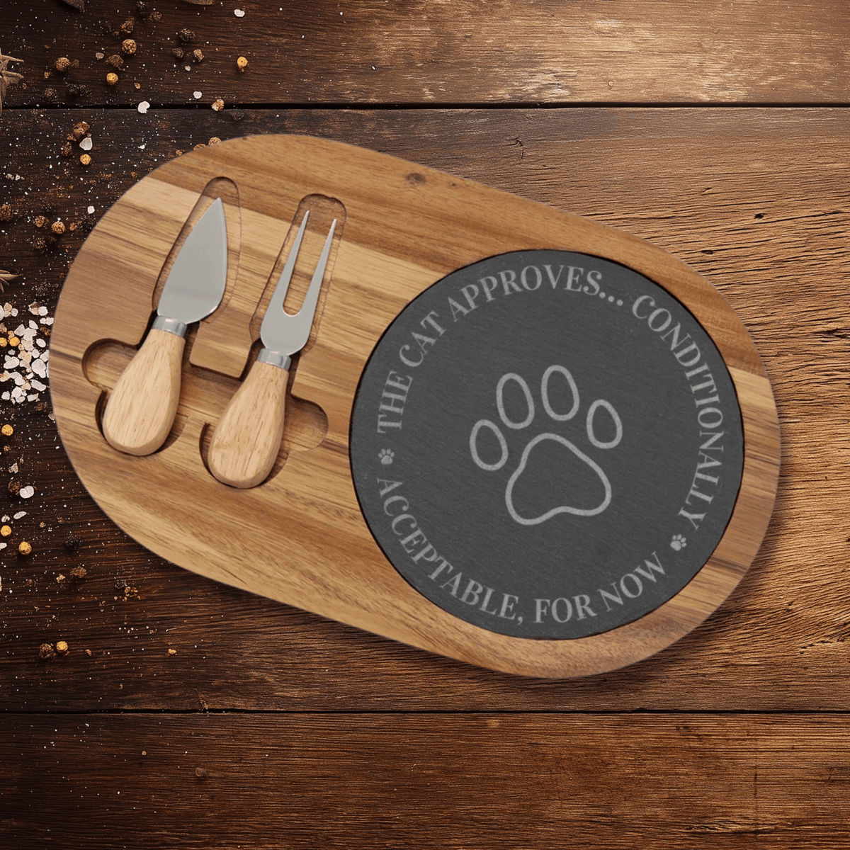 Cat-Approved Charcuterie Board – Acceptable, For Now - Boards & Trays, Charcuterie - EpiAl's Shop