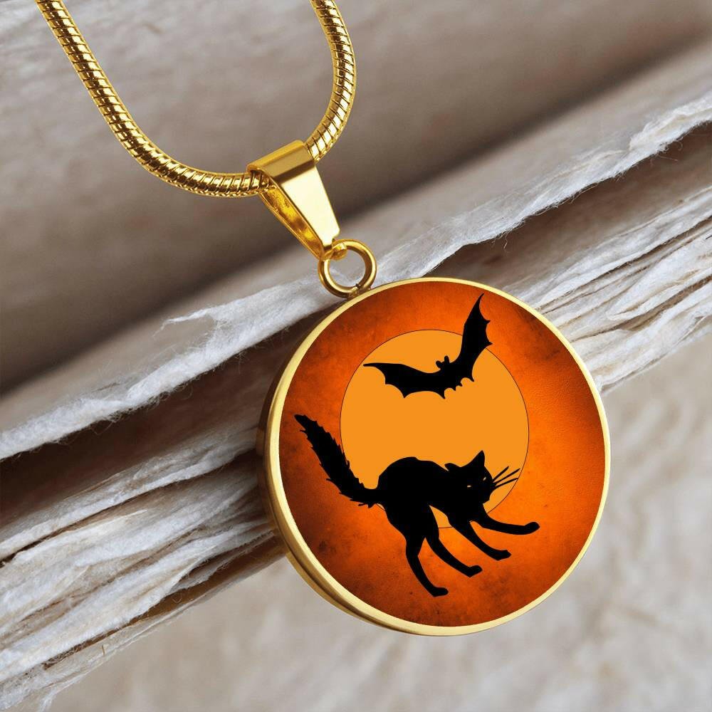Cat & Bat Necklace - Jewelry - Epileptic Al’s Shop