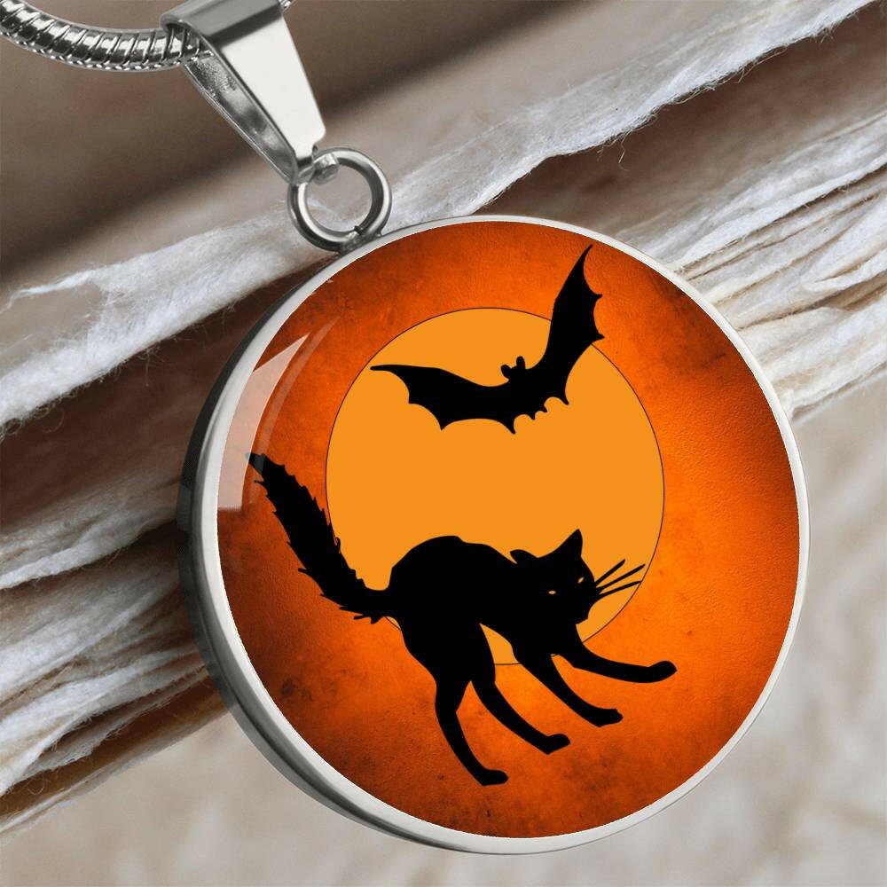 Cat & Bat Necklace - Jewelry - Epileptic Al’s Shop