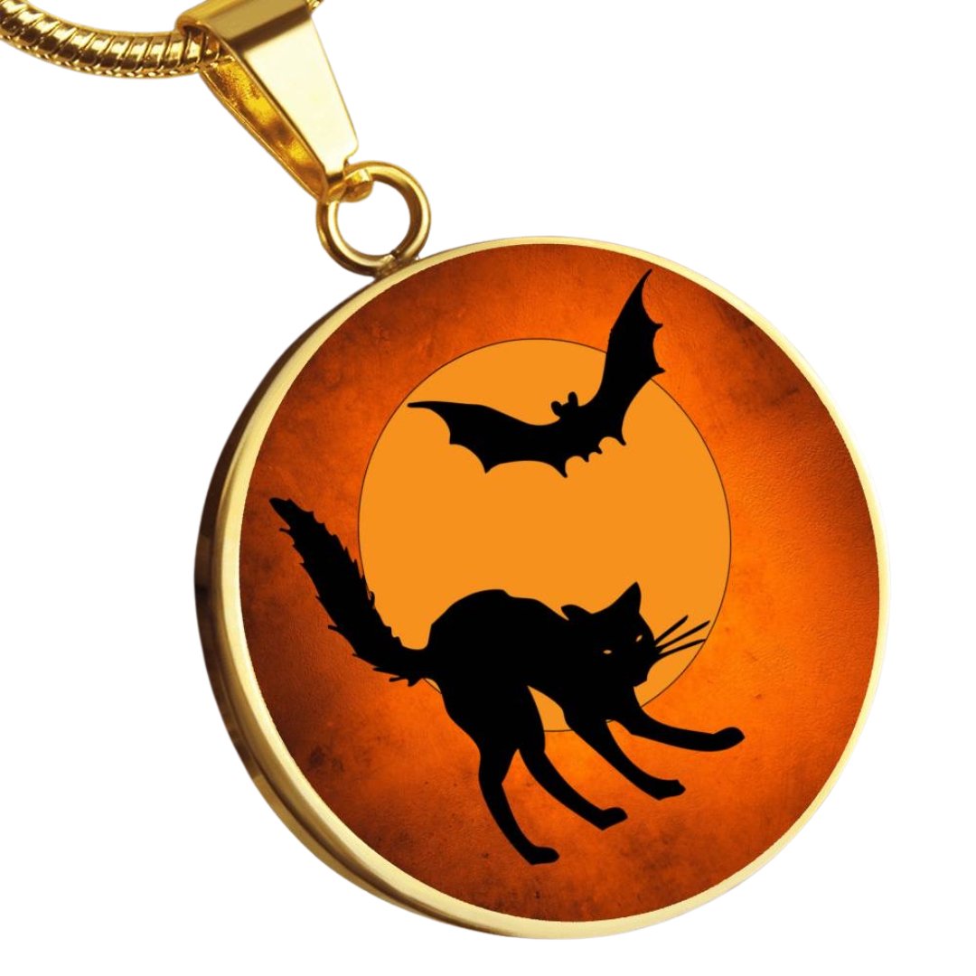 Cat & Bat Necklace - Jewelry - Epileptic Al’s Shop