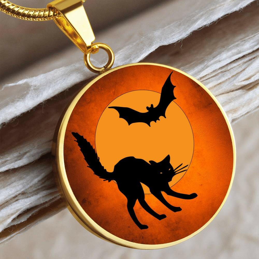 Cat & Bat Necklace - Jewelry - Epileptic Al’s Shop