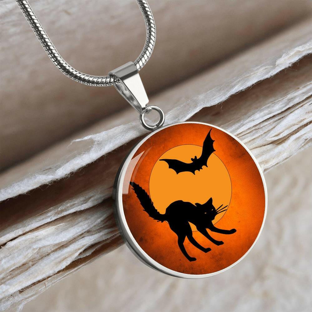Cat & Bat Necklace - Jewelry - Epileptic Al’s Shop