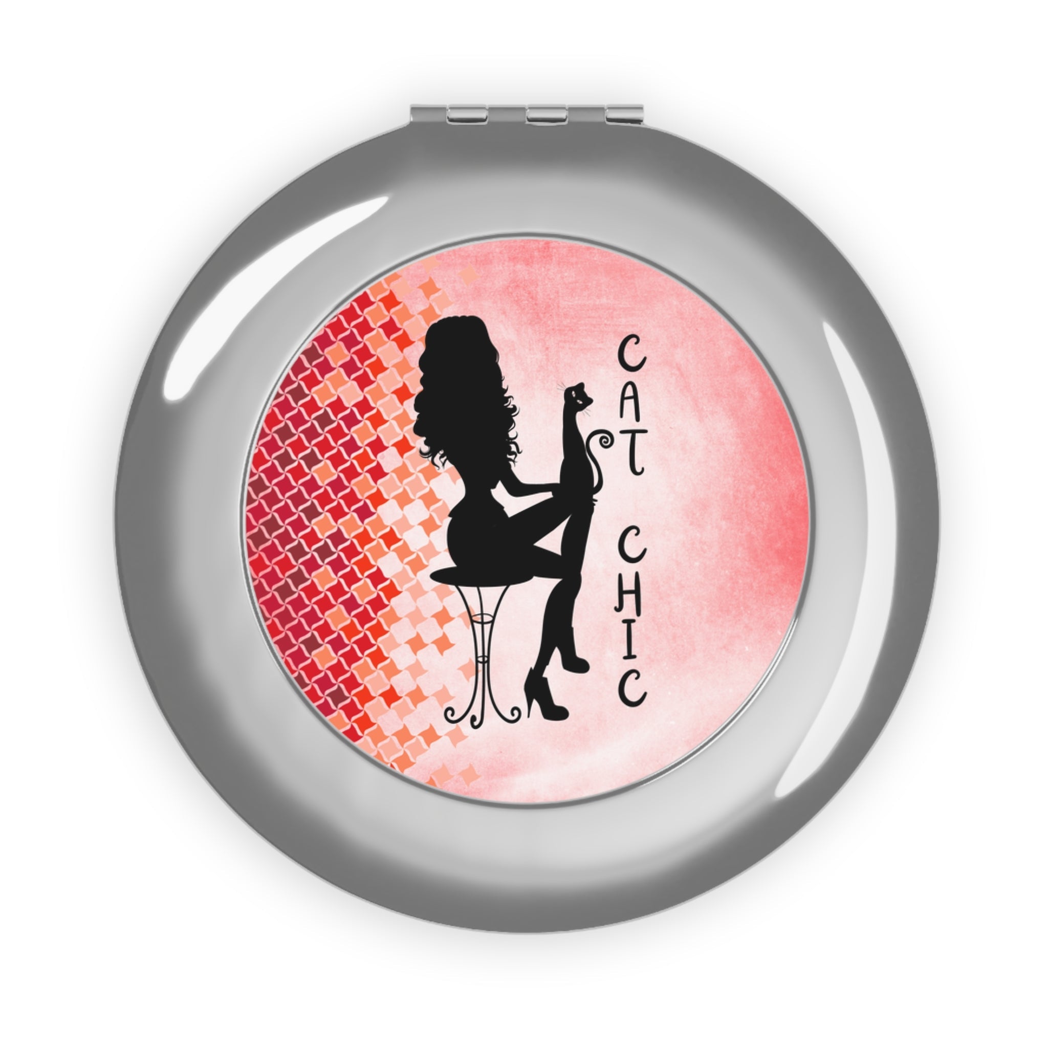 Cat Chic Compact Travel Mirror - Accessories, Beauty, Travel Mirror - EpiAl's Shop