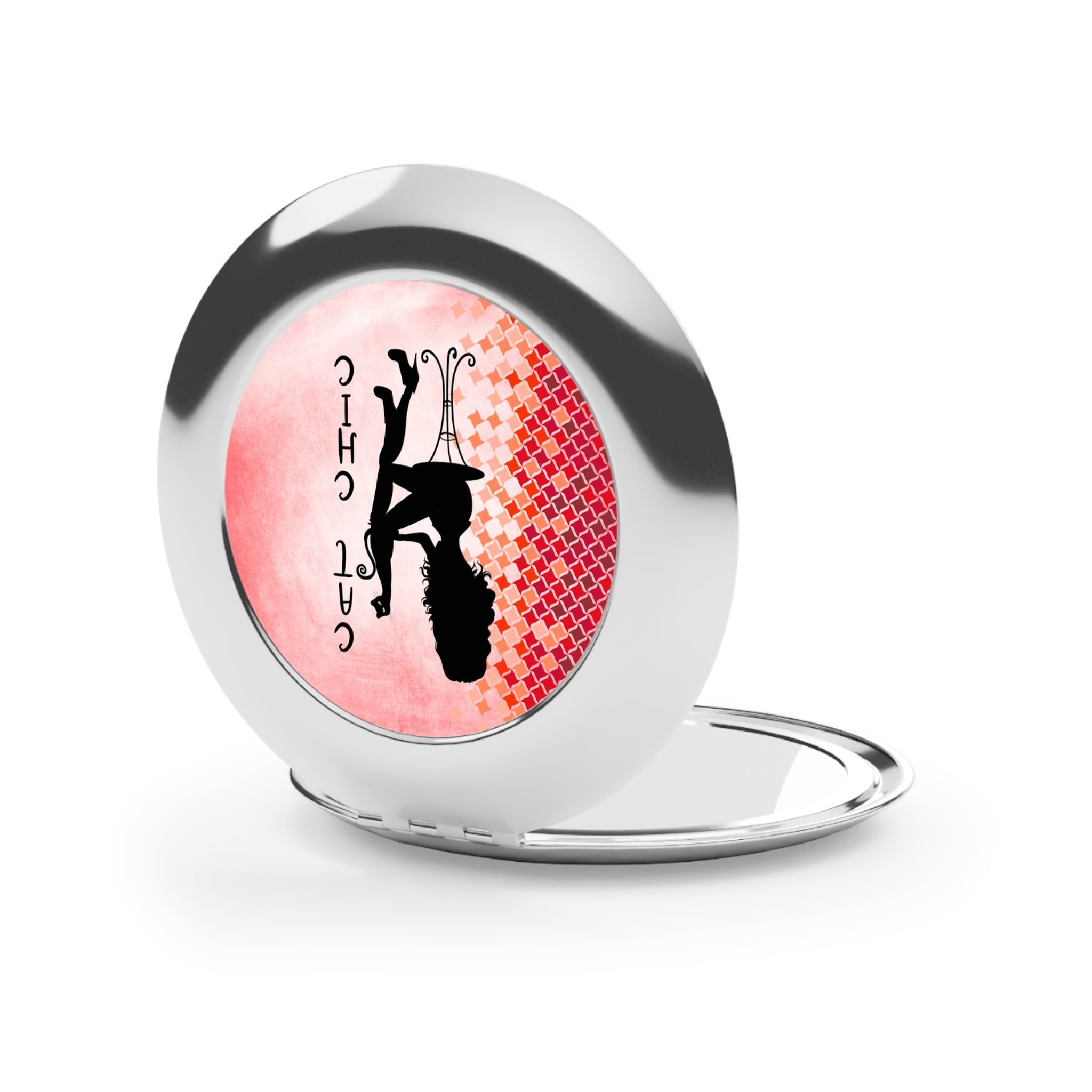 Cat Chic Compact Travel Mirror - Accessories, Beauty, Travel Mirror - EpiAl's Shop