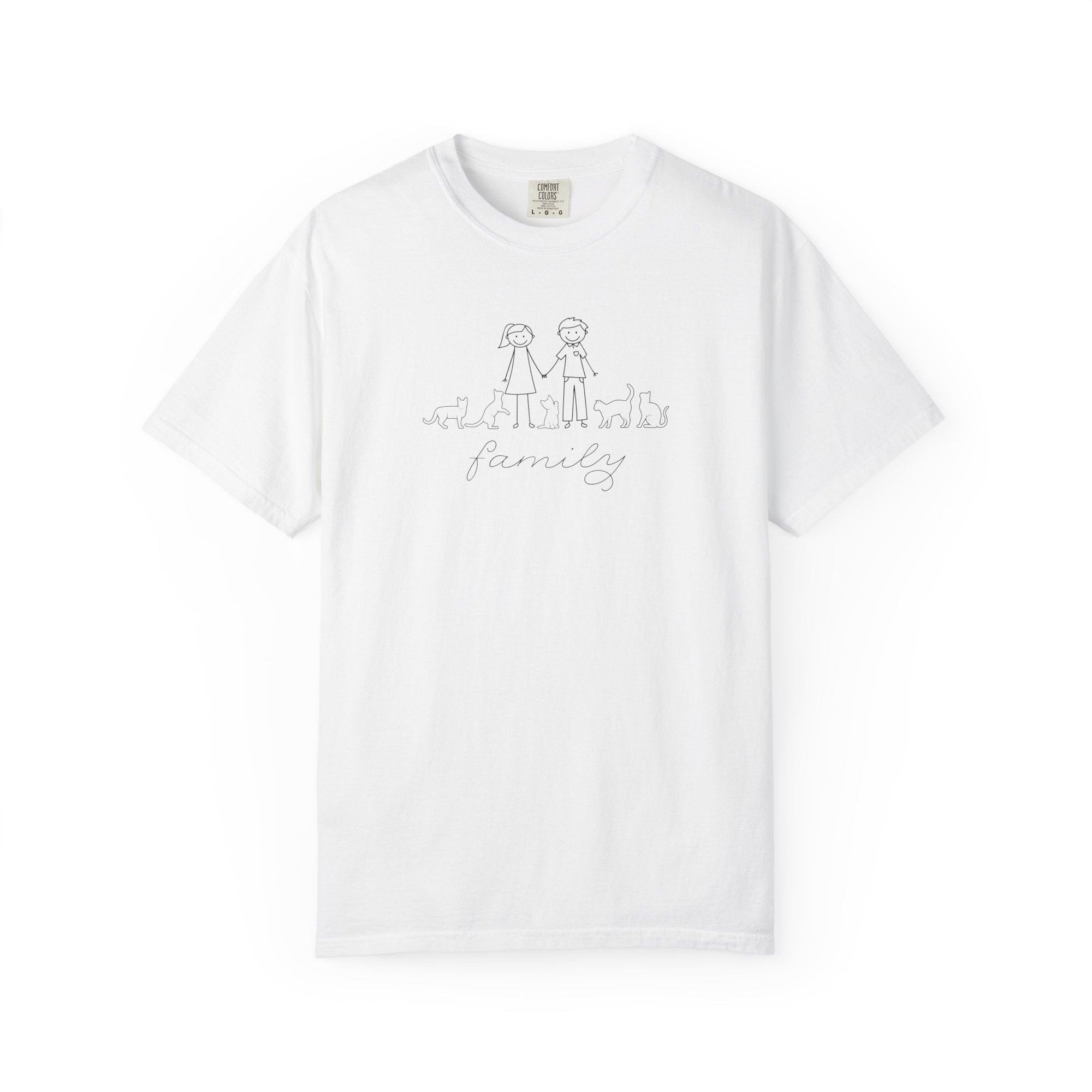 Cat Family Bond Unisex Garment - Dyed T-shirt - Clothing, T-shirts - EpiAl's Shop