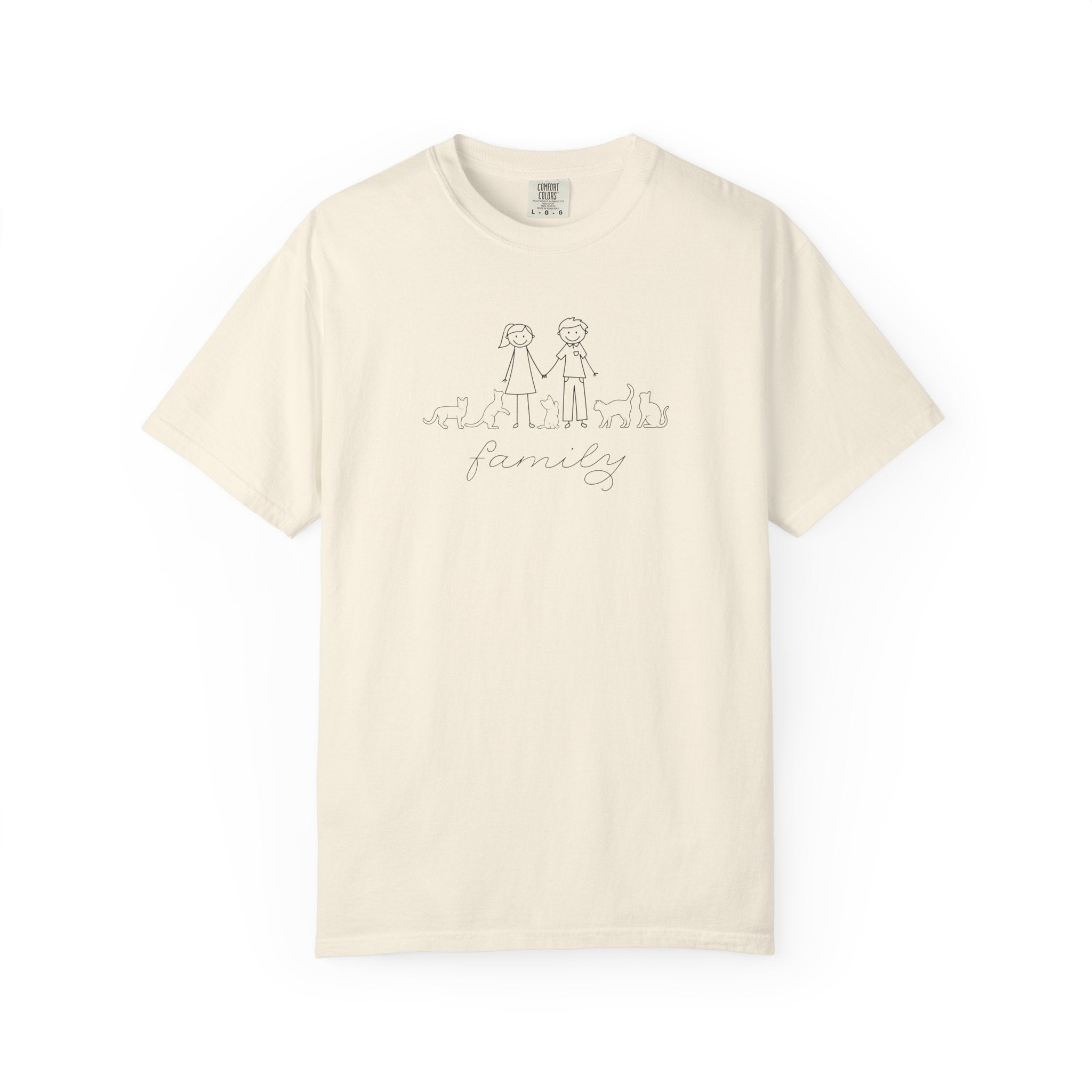Cat Family Bond Unisex Garment - Dyed T-shirt - Clothing, T-shirts - EpiAl's Shop