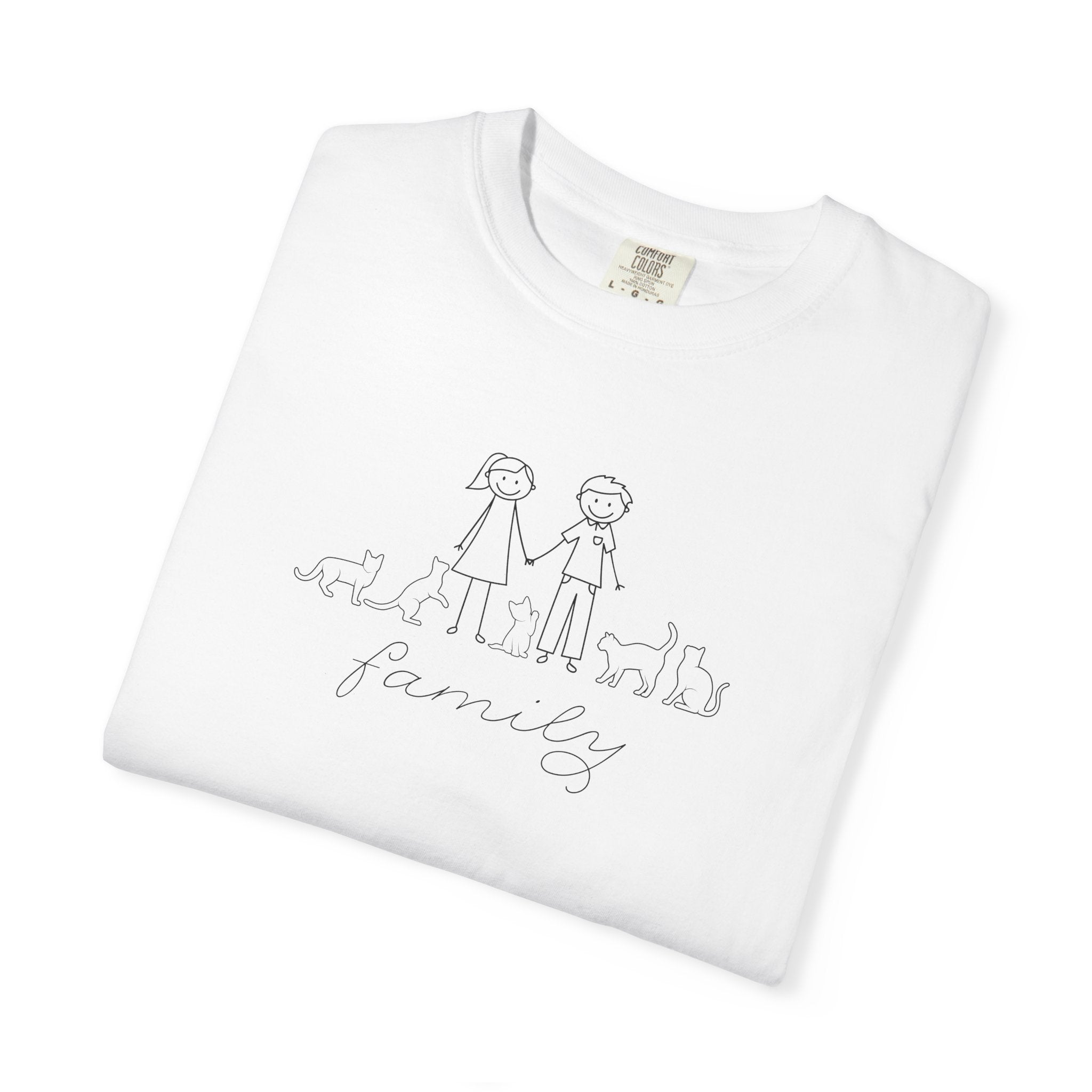 Cat Family Bond Unisex Garment - Dyed T-shirt - Clothing, T-shirts - EpiAl's Shop