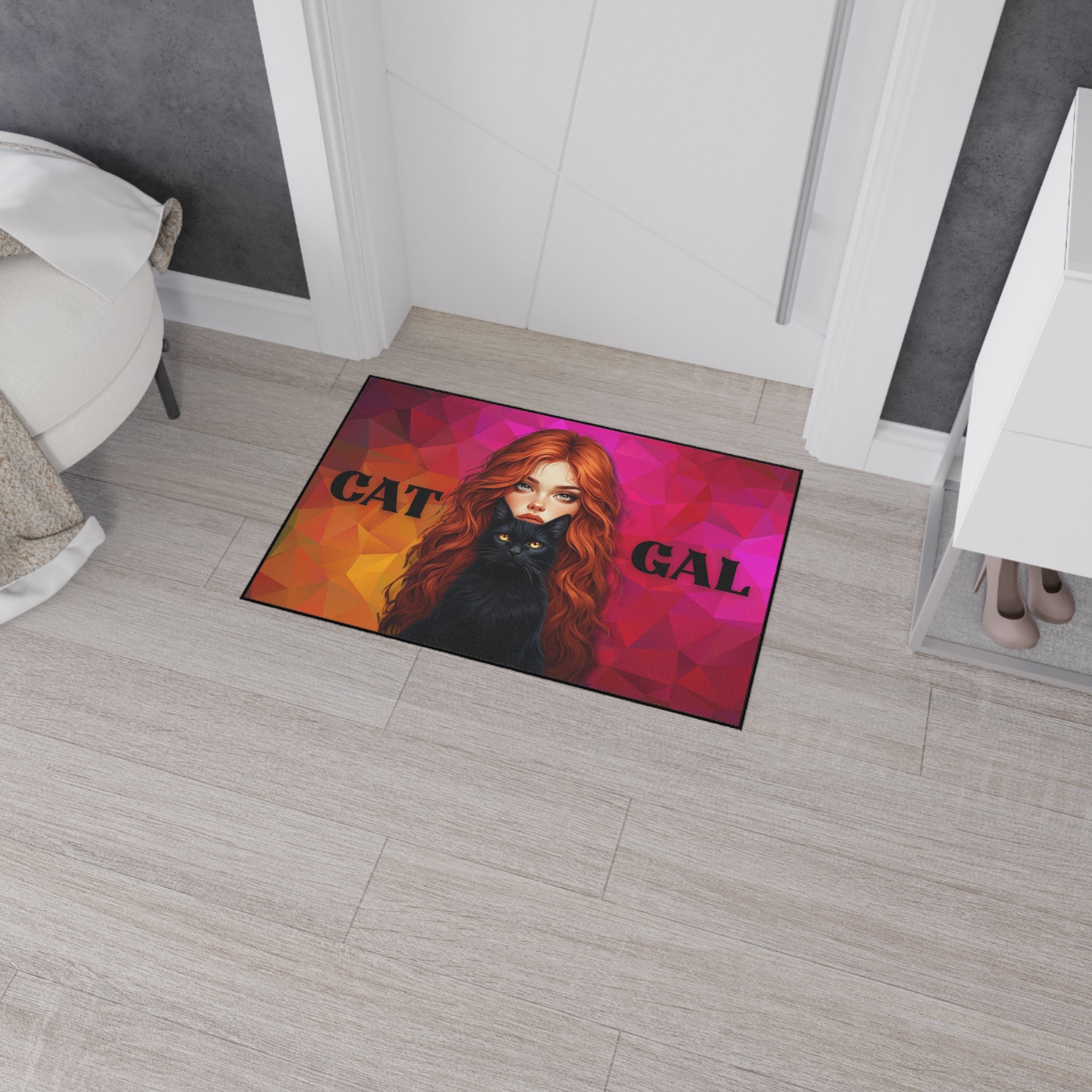 Cat Gal Heavy Duty Floor Mat - Perfect for Cat Lovers - Decor, Home, Rugs & Doormats - EpiAl's Shop
