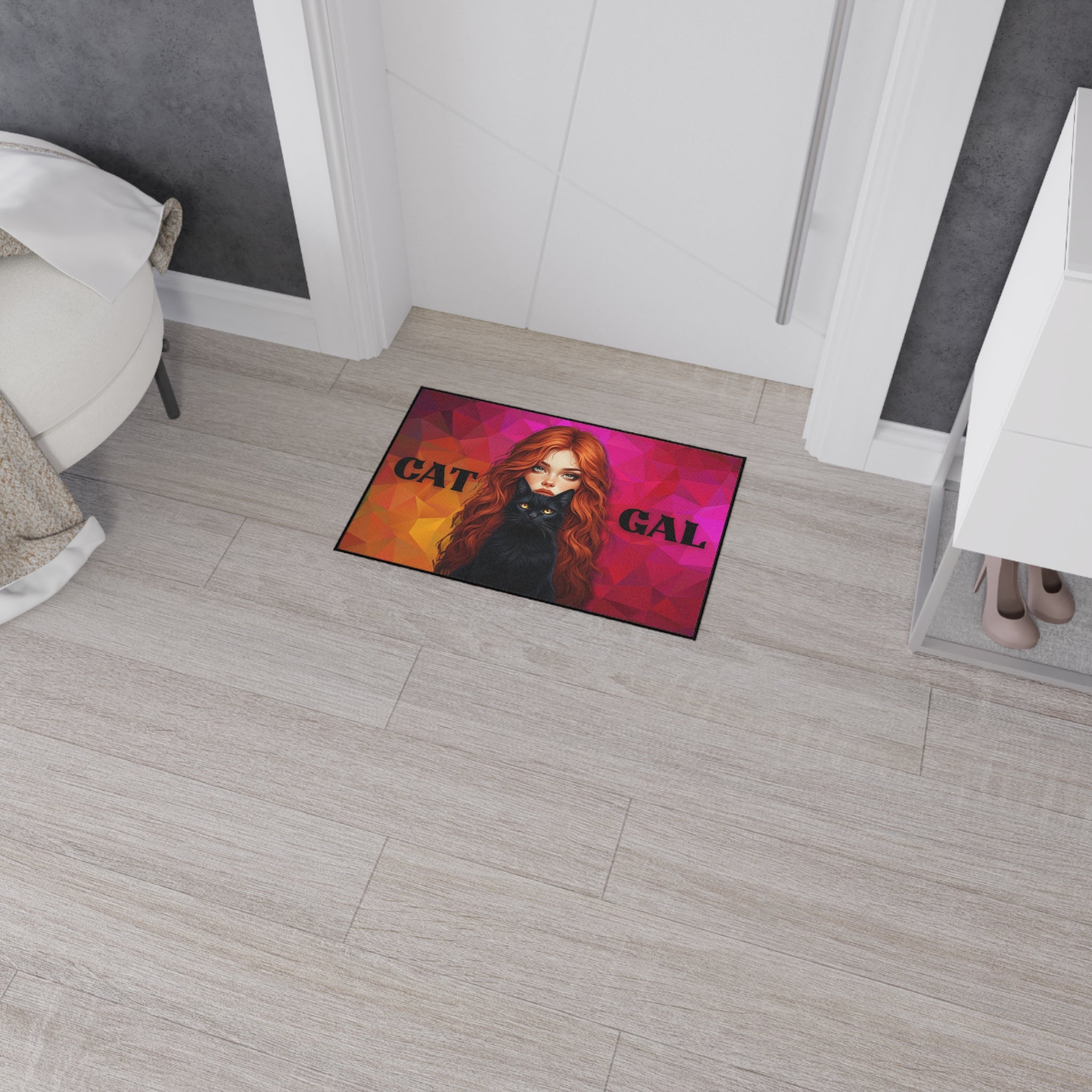 Cat Gal Heavy Duty Floor Mat - Perfect for Cat Lovers - Decor, Home, Rugs & Doormats - EpiAl's Shop