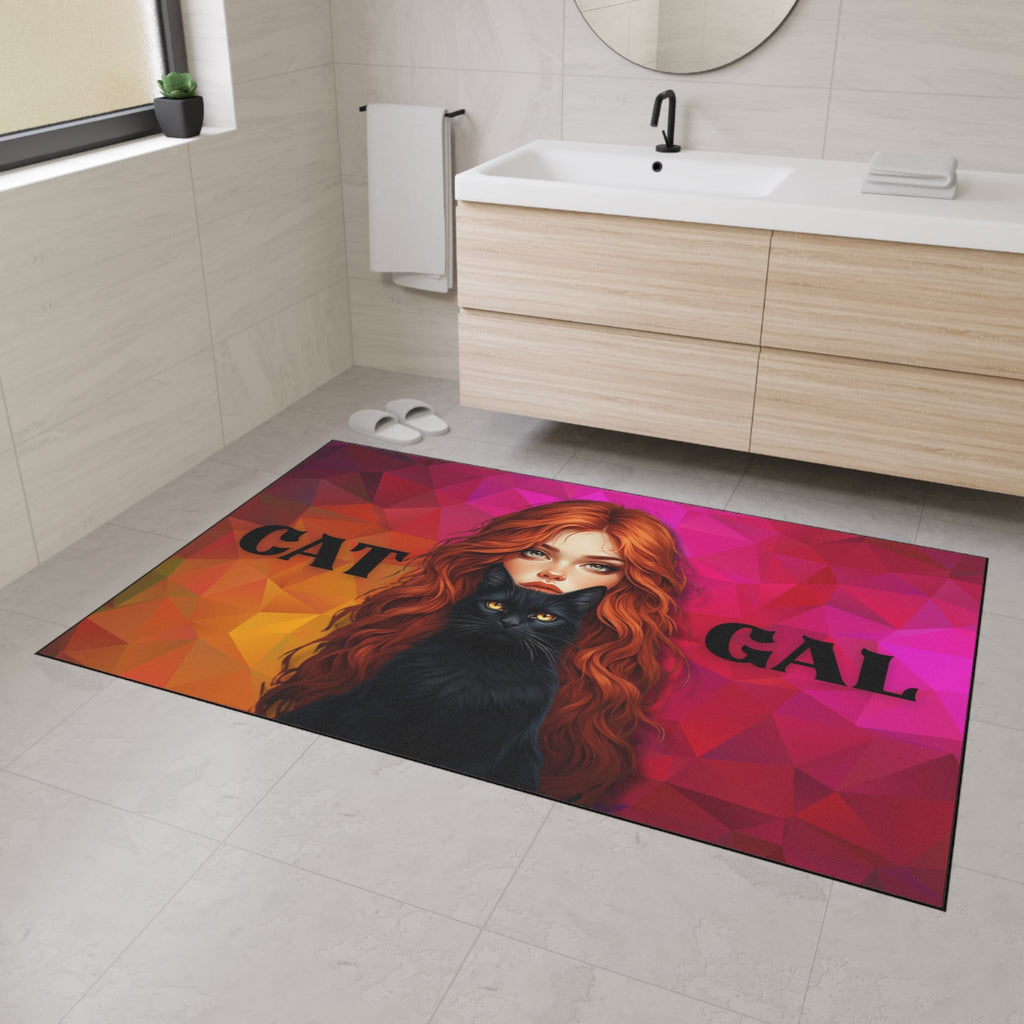 Cat Gal Heavy Duty Floor Mat - Perfect for Cat Lovers - Decor, Home, Rugs & Doormats - EpiAl's Shop