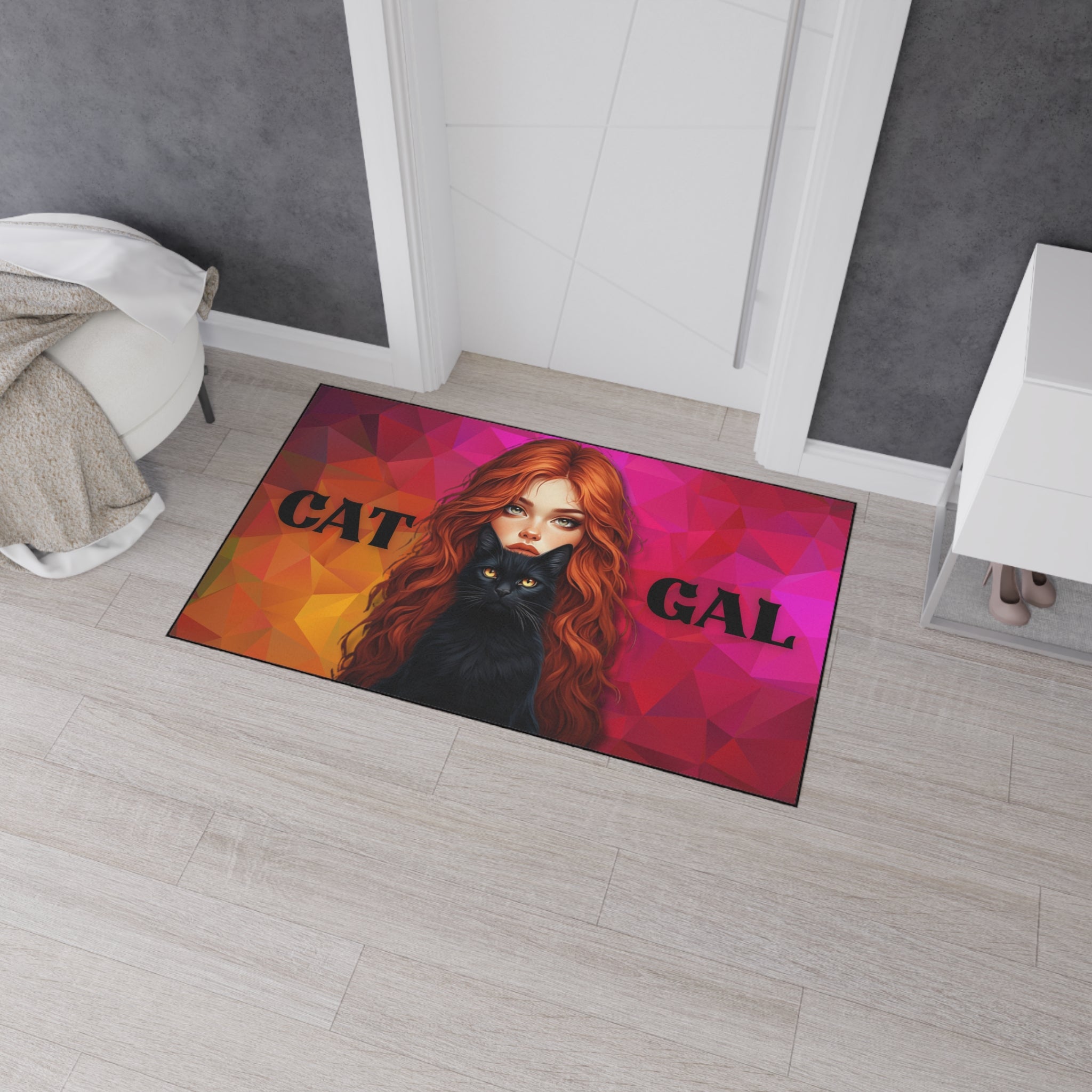 Cat Gal Heavy Duty Floor Mat - Perfect for Cat Lovers - Decor, Home, Rugs & Doormats - EpiAl's Shop