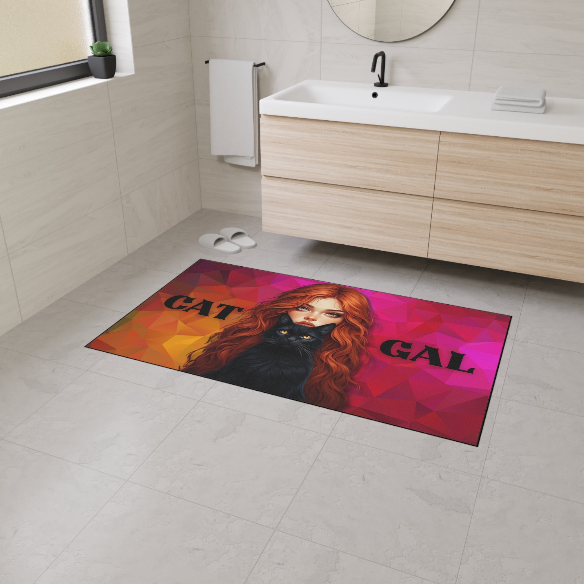 Cat Gal Heavy Duty Floor Mat - Perfect for Cat Lovers - Decor, Home, Rugs & Doormats - EpiAl's Shop