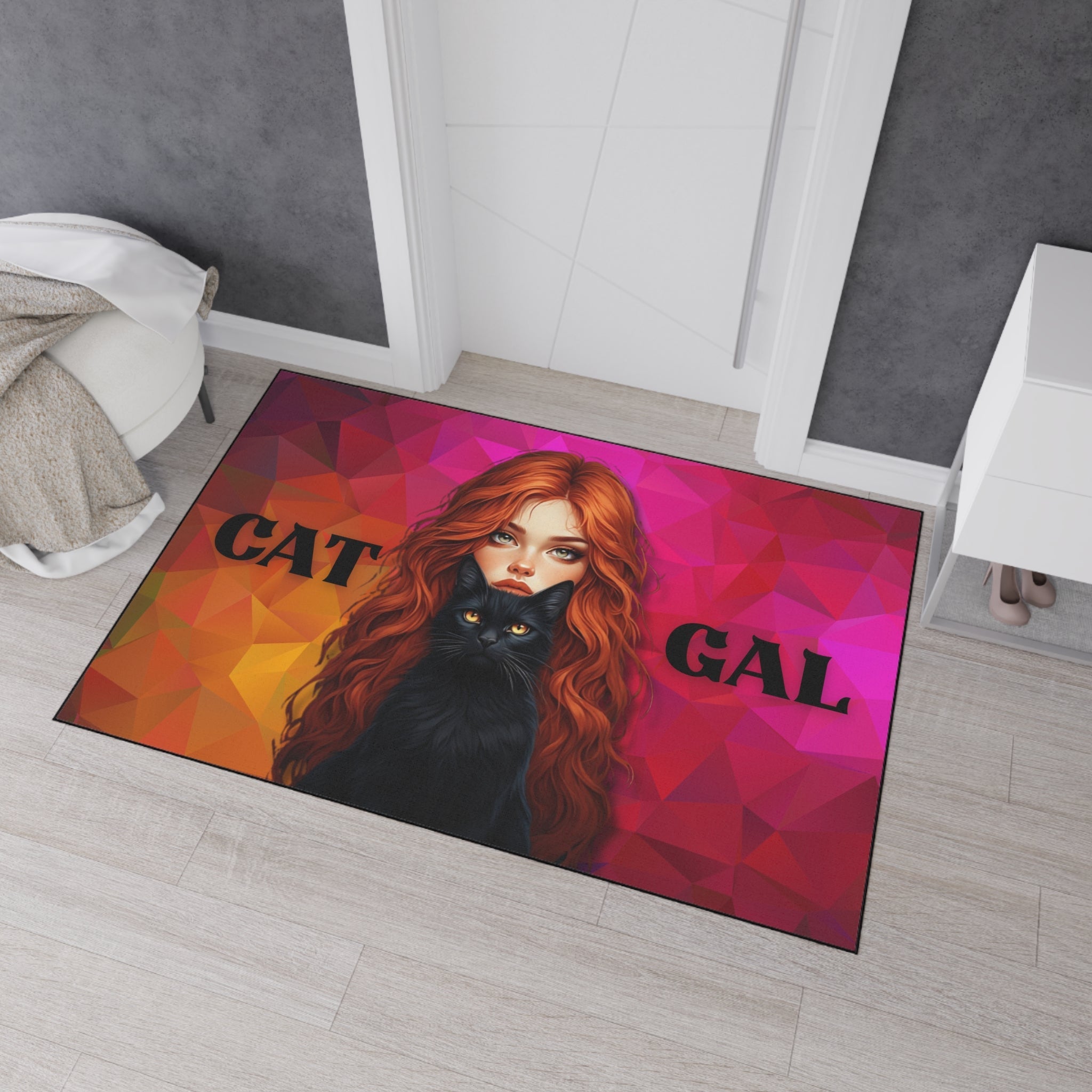 Cat Gal Heavy Duty Floor Mat - Perfect for Cat Lovers - Decor, Home, Rugs & Doormats - EpiAl's Shop