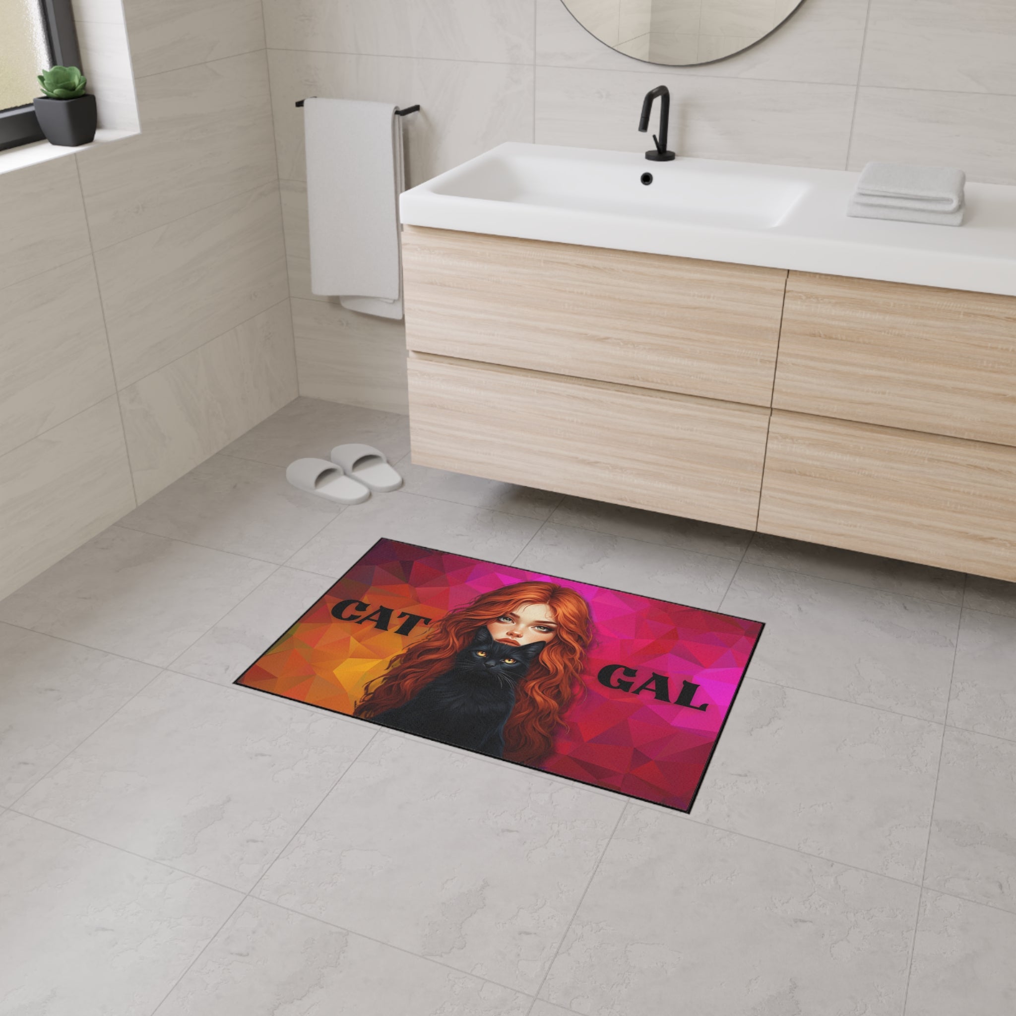 Cat Gal Heavy Duty Floor Mat - Perfect for Cat Lovers - Decor, Home, Rugs & Doormats - EpiAl's Shop