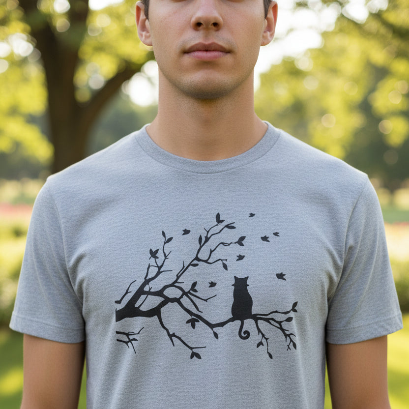 Cat in a Tree Unisex Softstyle T-Shirt - EpiAl's Shop