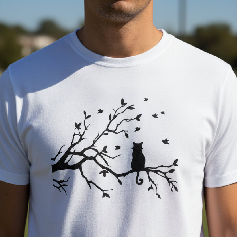 Cat in a Tree Unisex Softstyle T-Shirt - EpiAl's Shop