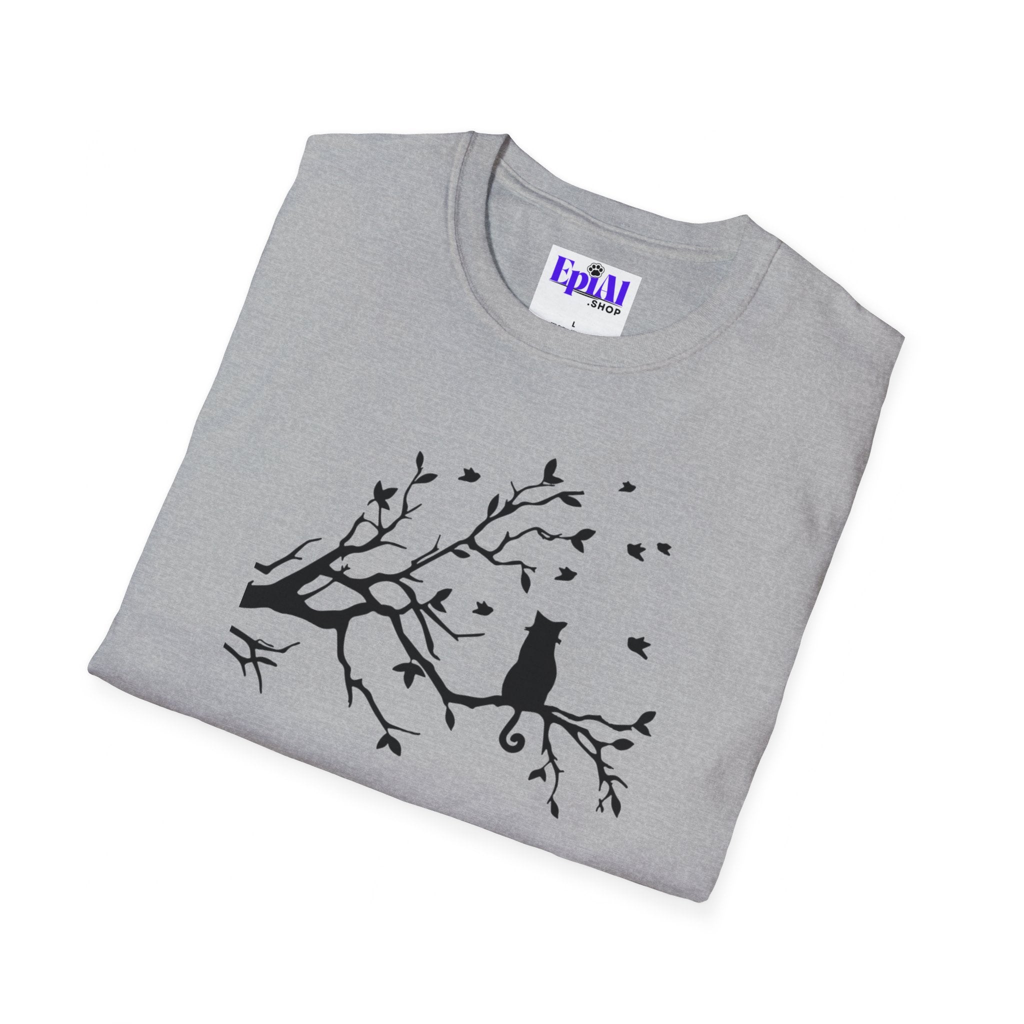 Cat in a Tree Unisex Softstyle T-Shirt - EpiAl's Shop