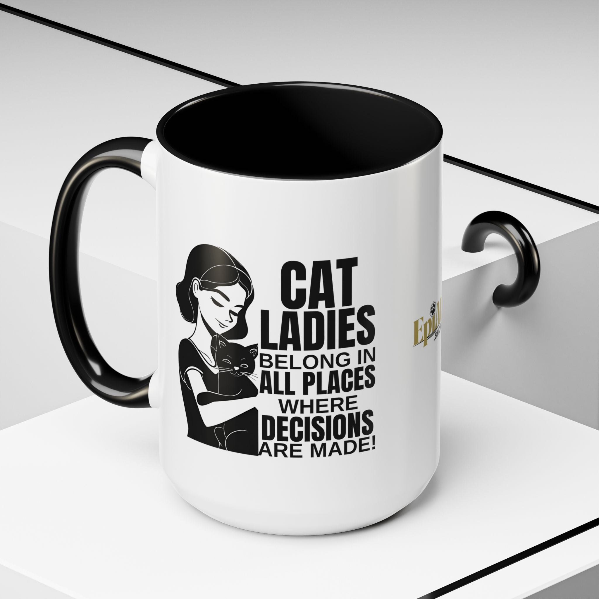 Cat Ladies Belong Accent Mug - Drinkware, Coffee Mugs - EpiAl's Shop