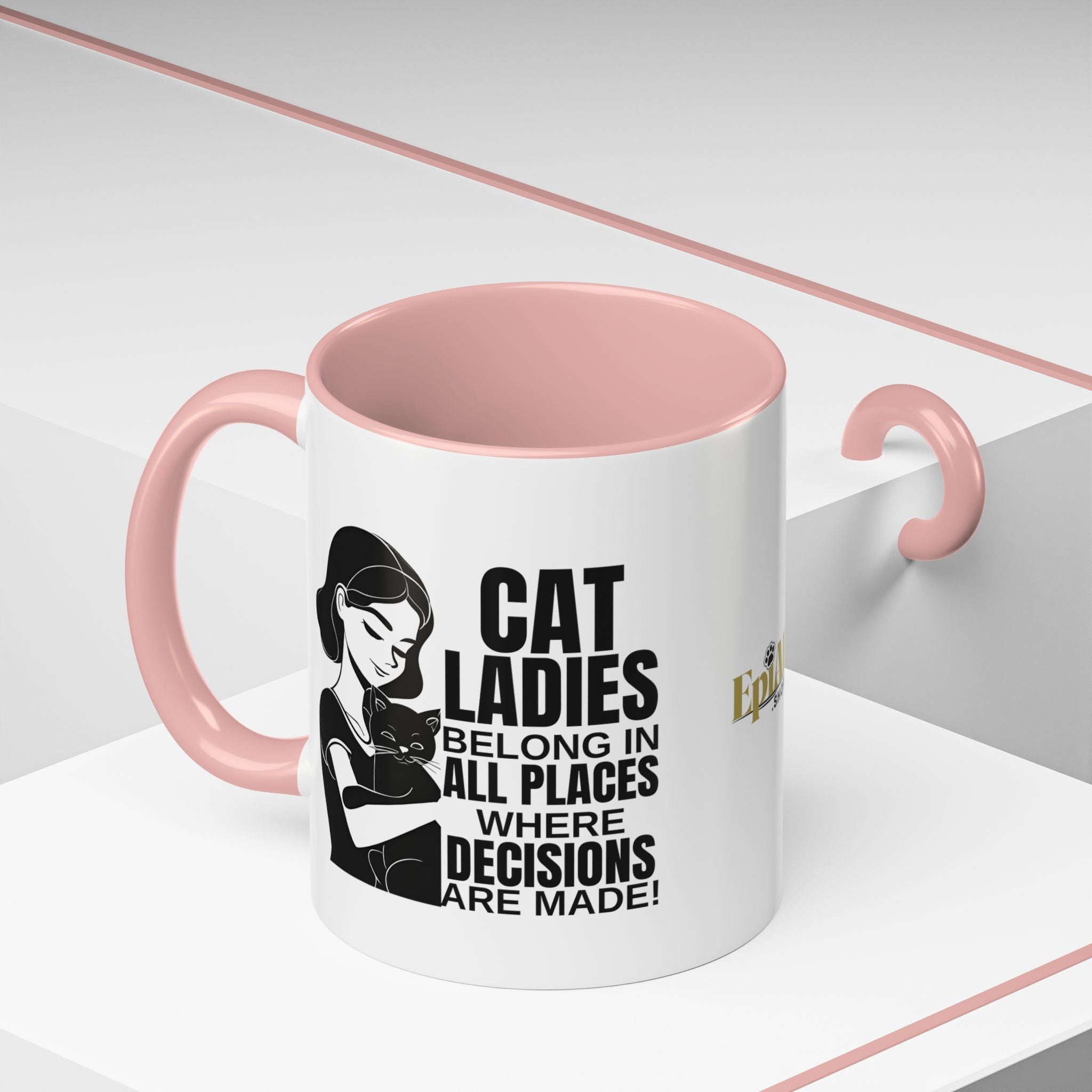 Cat Ladies Belong Accent Mug - Drinkware, Coffee Mugs - EpiAl's Shop