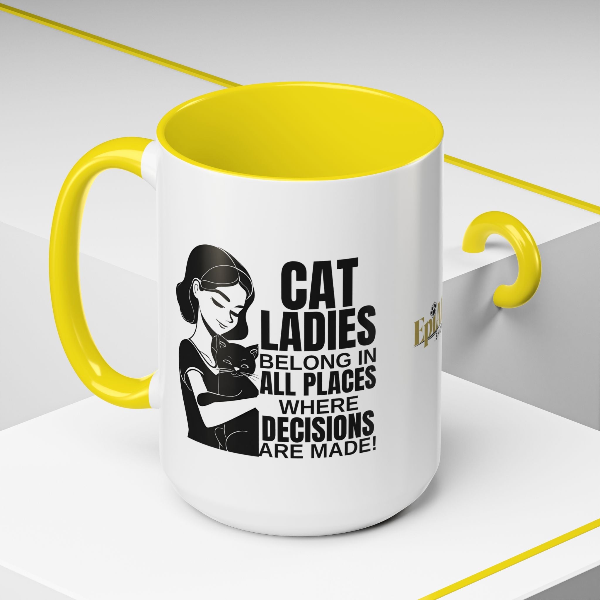 Cat Ladies Belong Accent Mug - Drinkware, Coffee Mugs - EpiAl's Shop