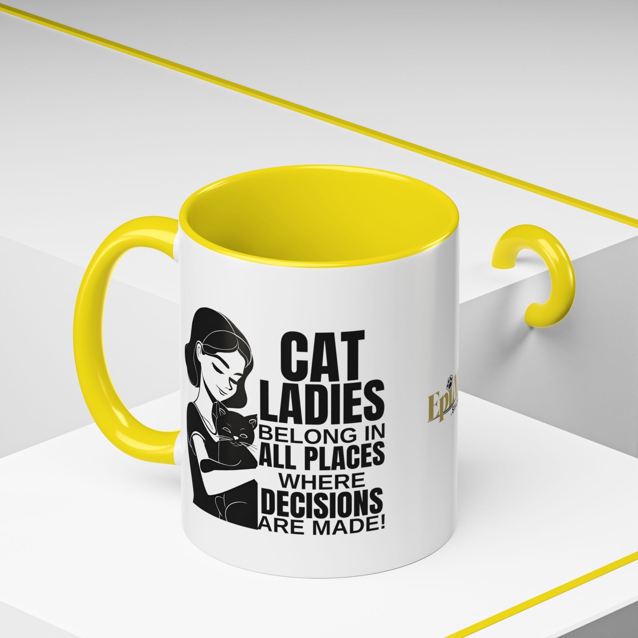 Cat Ladies Belong Accent Mug - Drinkware, Coffee Mugs - EpiAl's Shop
