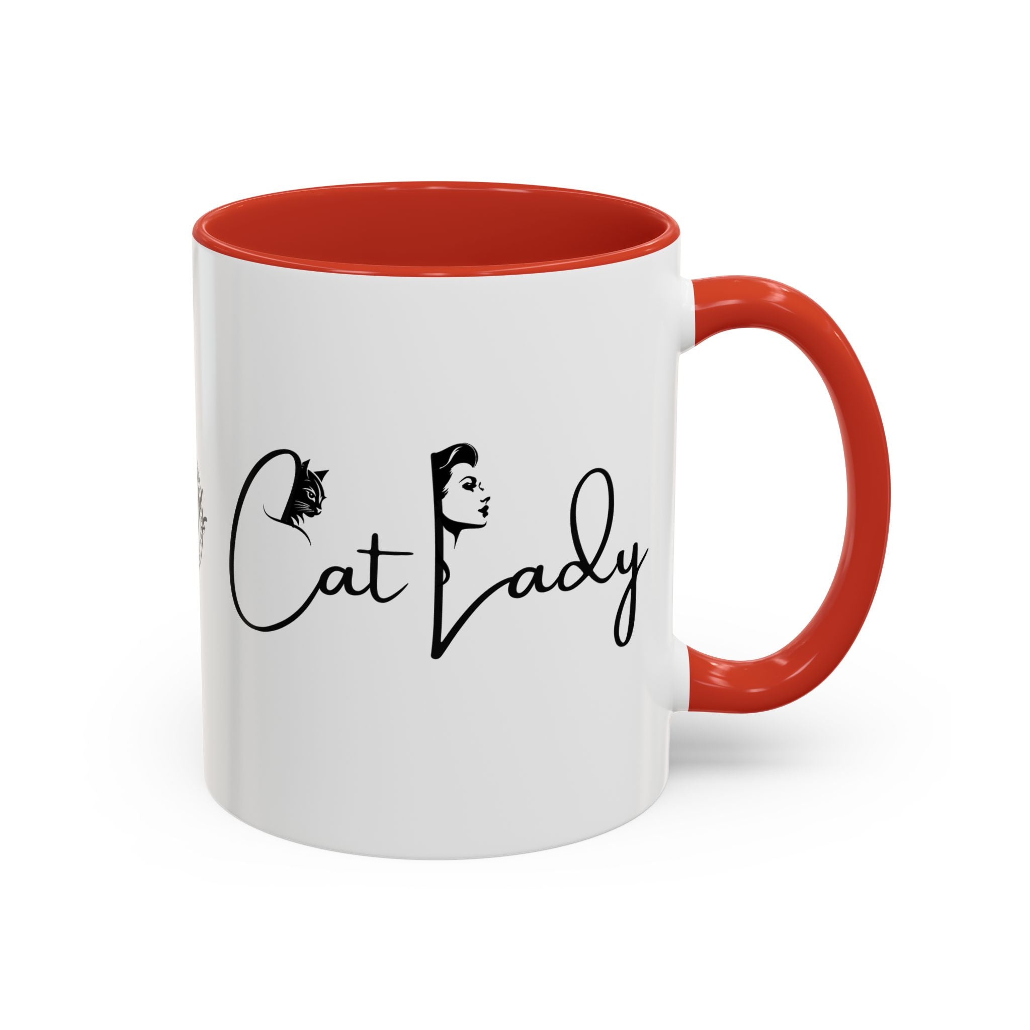 Cat Lady Accent Coffee Mug - Perfect Gift for Cat Lovers - Drinkware, Coffee Mugs - EpiAl's Shop