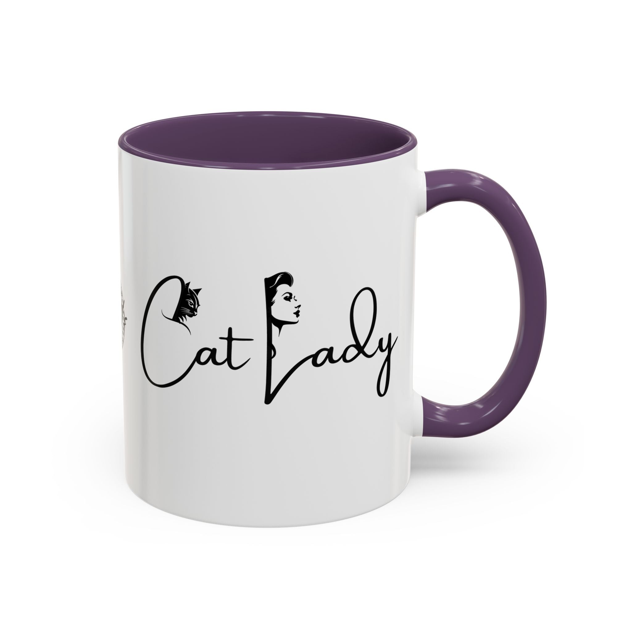 Cat Lady Accent Coffee Mug - Perfect Gift for Cat Lovers - Drinkware, Coffee Mugs - EpiAl's Shop
