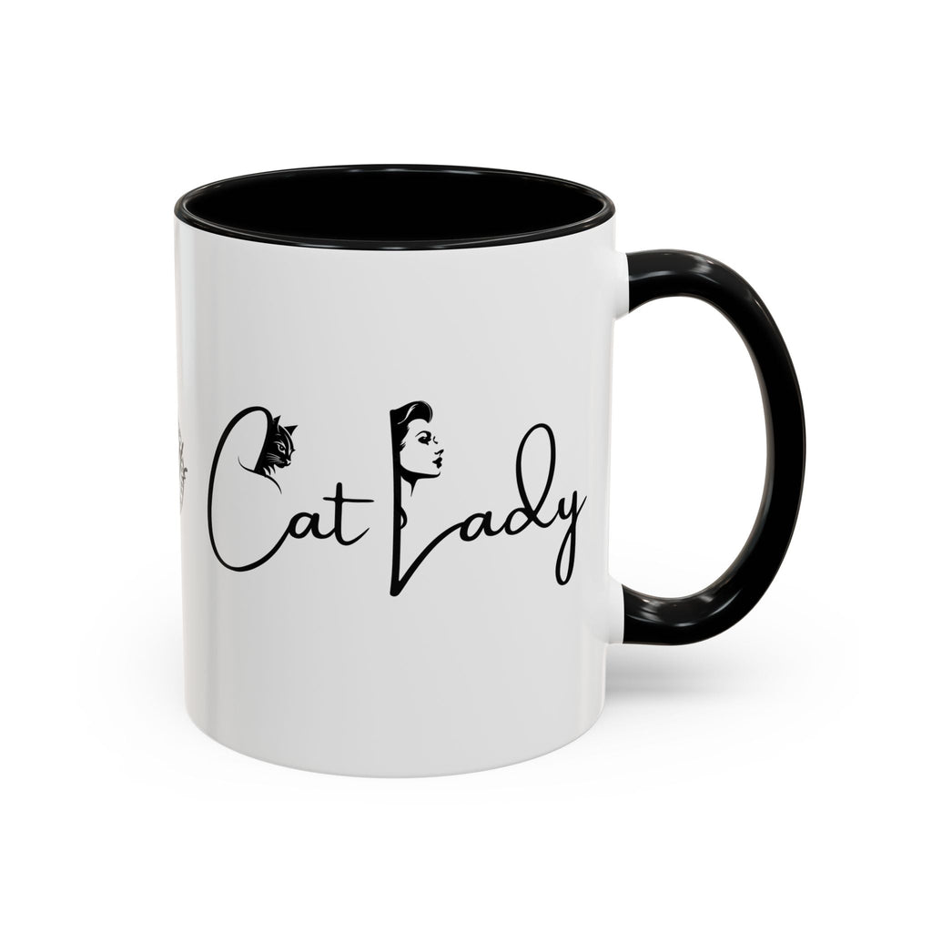 Cat Lady Accent Coffee Mug - Perfect Gift for Cat Lovers - Drinkware, Coffee Mugs - EpiAl's Shop