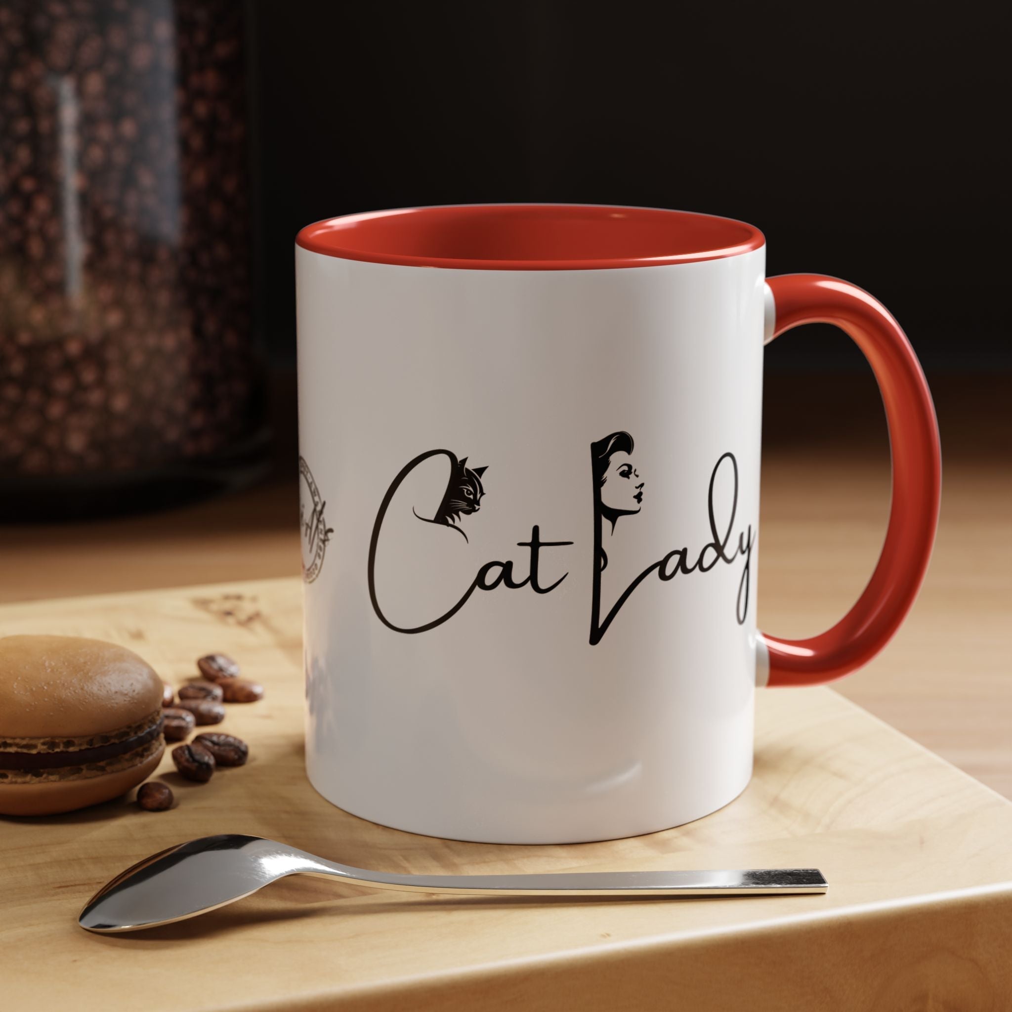 Cat Lady Accent Coffee Mug - Perfect Gift for Cat Lovers - Drinkware, Coffee Mugs - EpiAl's Shop