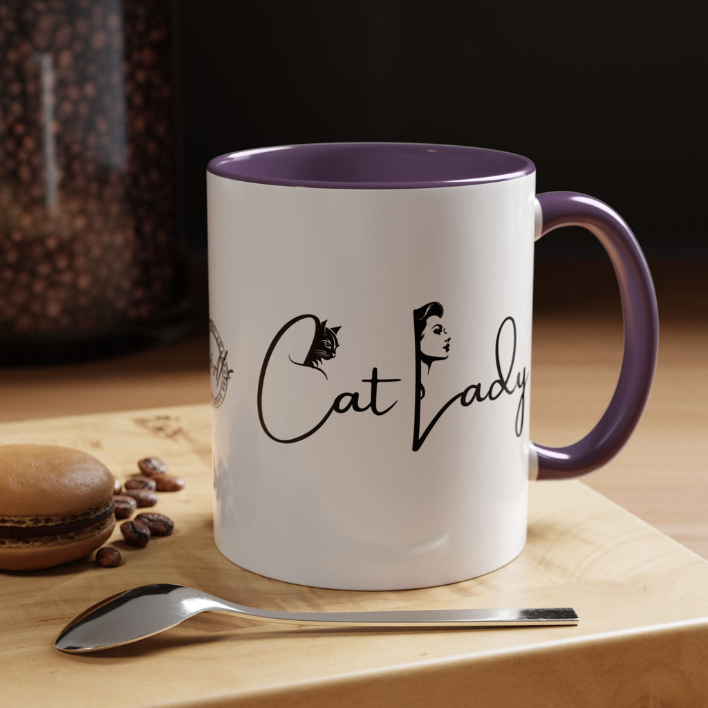Cat Lady Accent Coffee Mug - Perfect Gift for Cat Lovers - Drinkware, Coffee Mugs - EpiAl's Shop