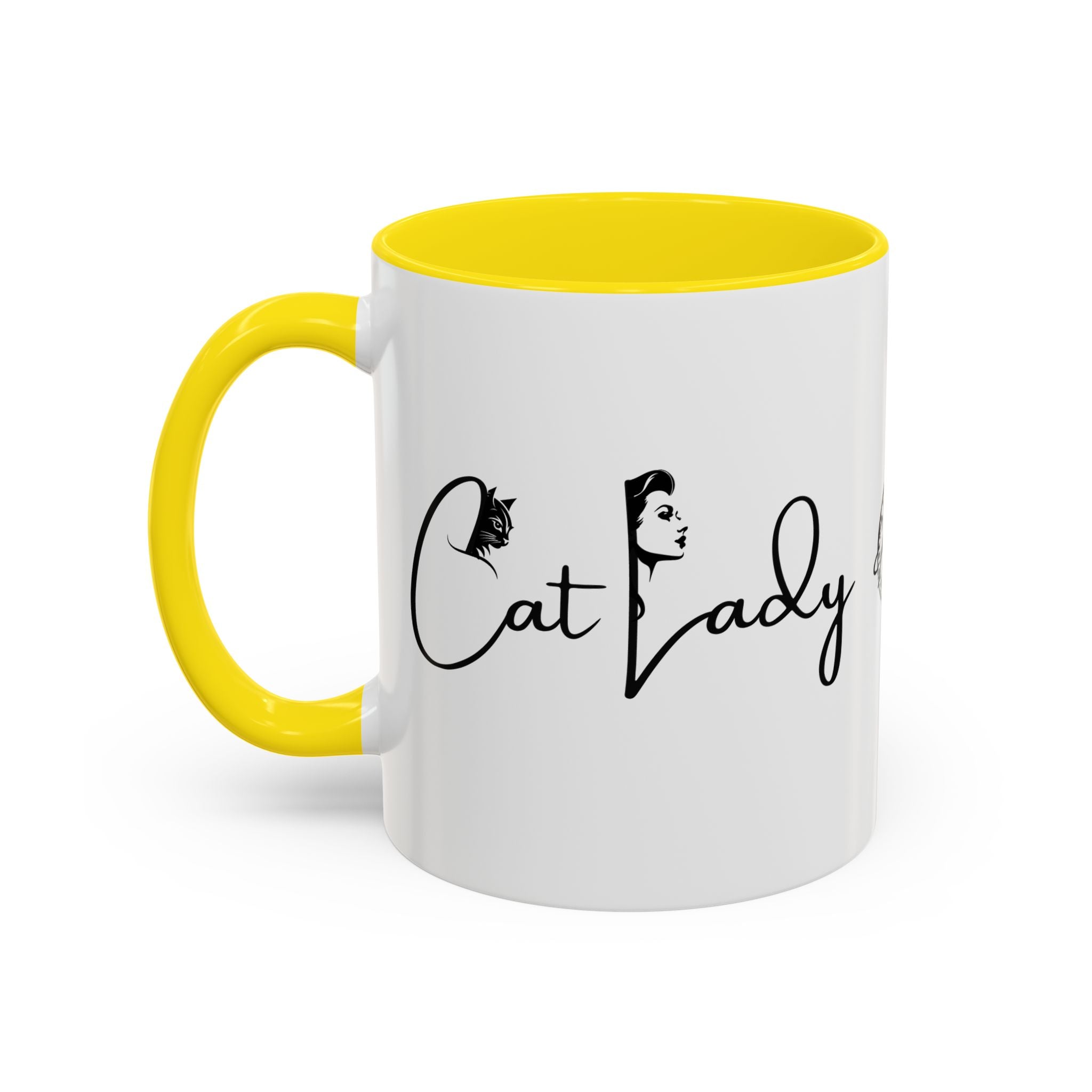 Cat Lady Accent Coffee Mug - Perfect Gift for Cat Lovers - Drinkware, Coffee Mugs - EpiAl's Shop