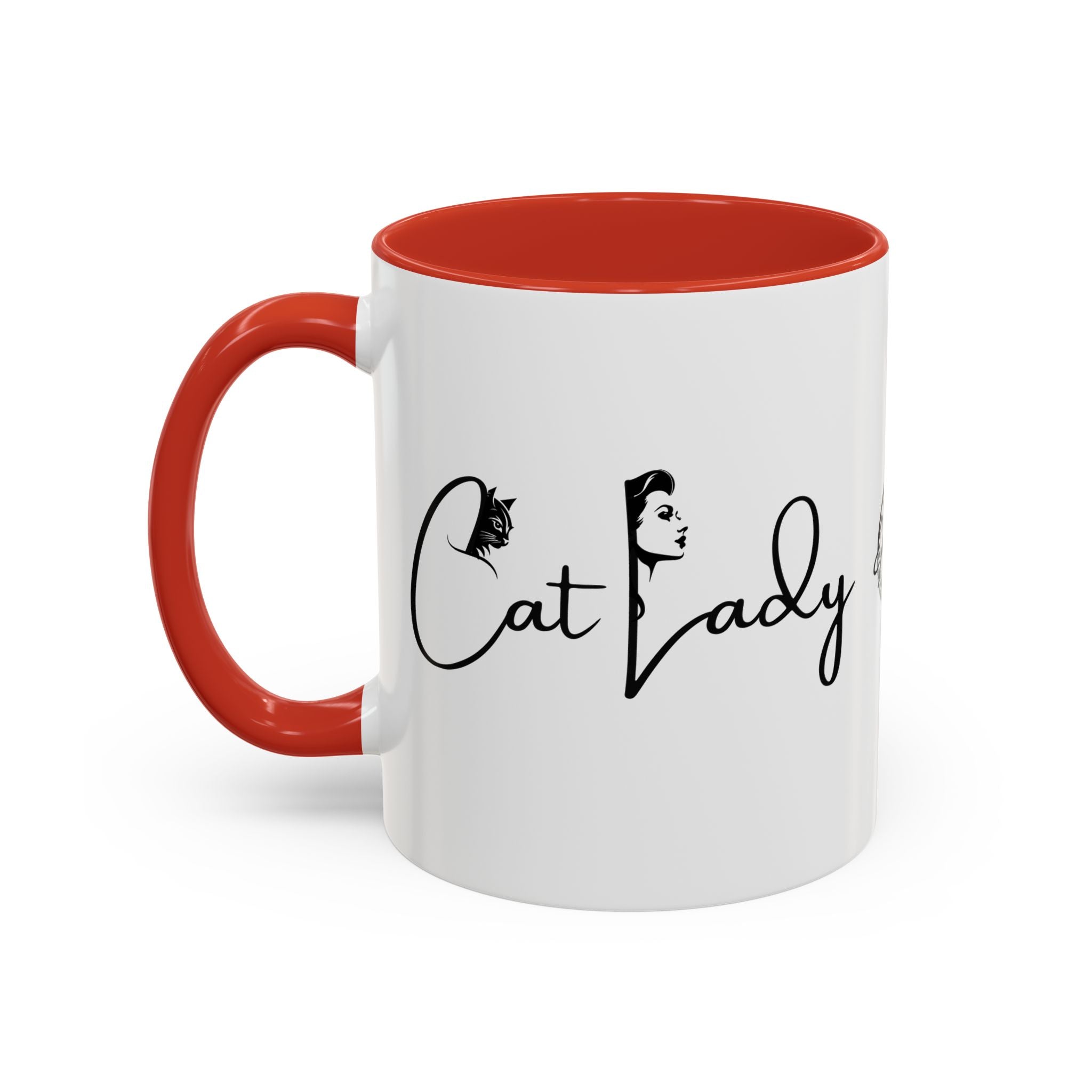 Cat Lady Accent Coffee Mug - Perfect Gift for Cat Lovers - Drinkware, Coffee Mugs - EpiAl's Shop